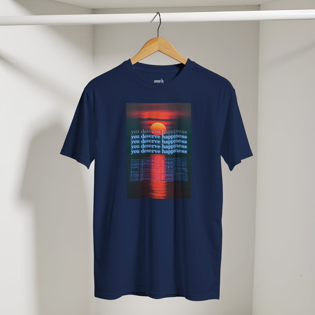 CAMISETA TE MERECES LA FELICIDAD ATARDECER