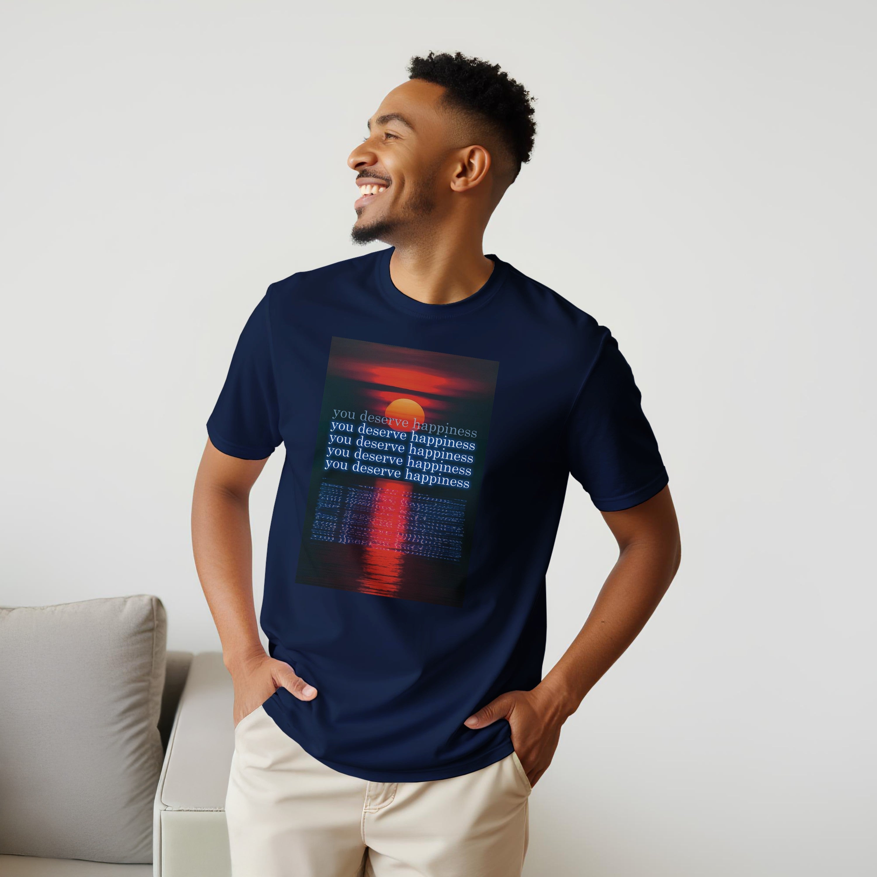 CAMISETA TE MERECES LA FELICIDAD ATARDECER