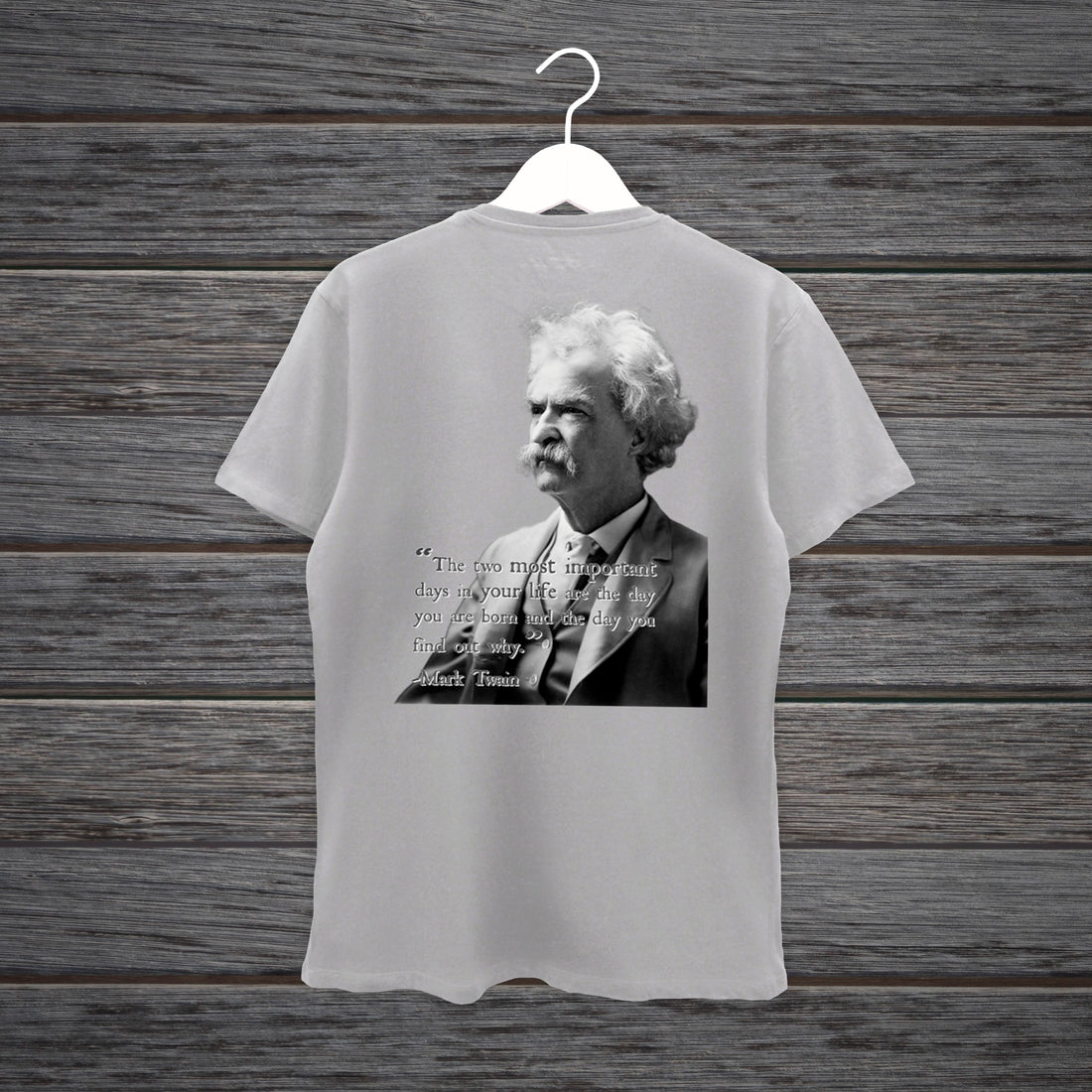 CAMISETA MASTER TWAIN BRANCA E CINZA