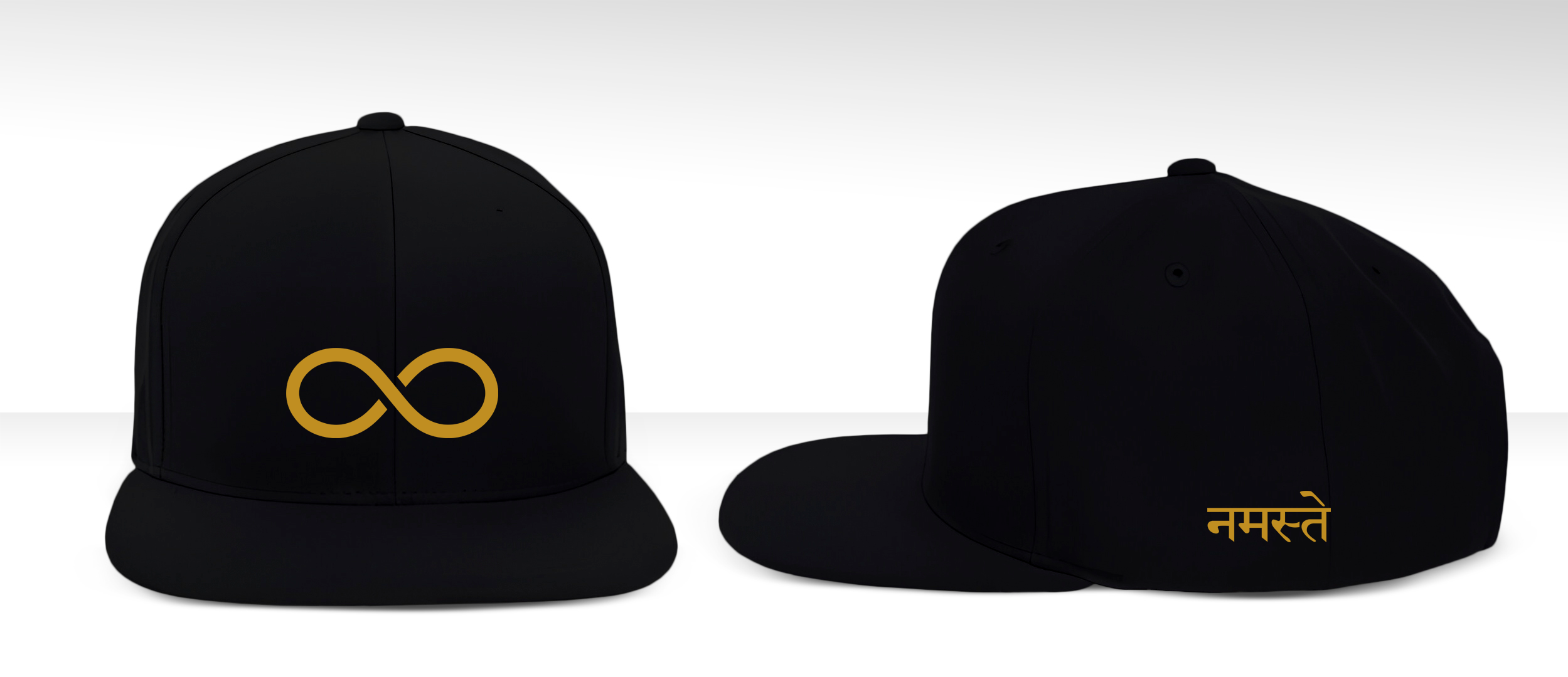 INFINITY BLACK & GOLDEN CAP