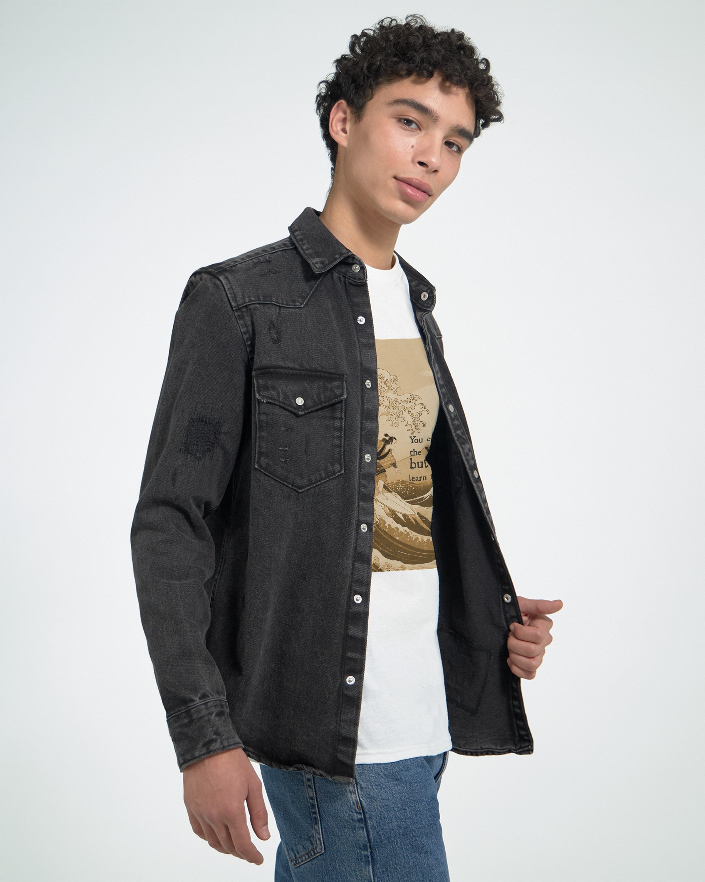 CAMISETA HOKUSAI SURF DOURADA