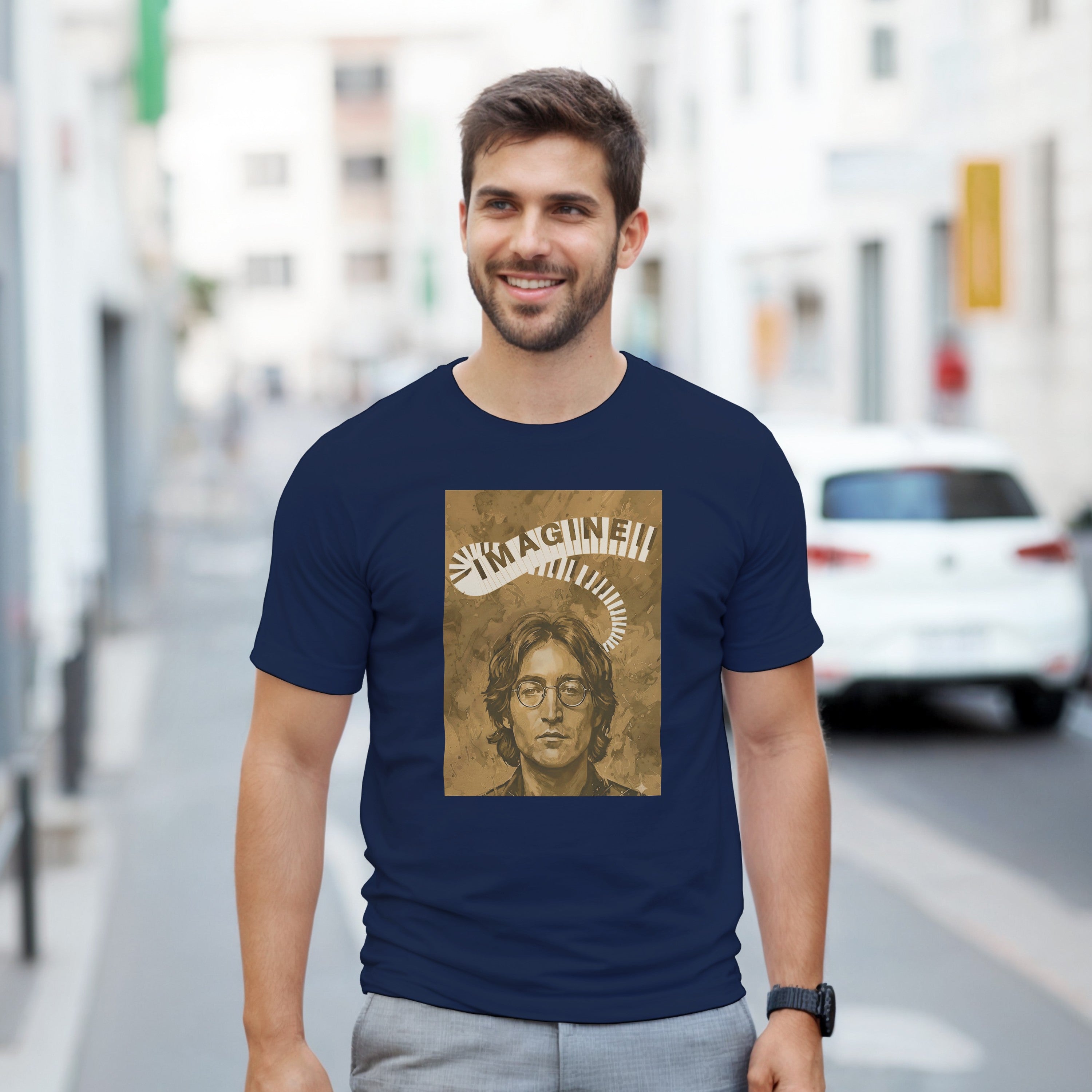 CAMISETA IMAGINE LENNON DORADA