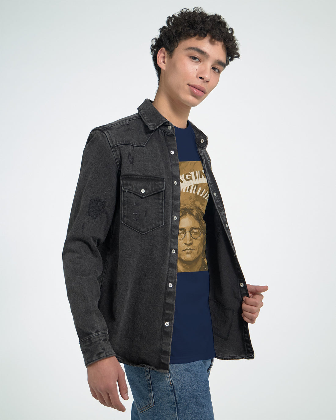 CAMISETA IMAGINE LENNON DORADA