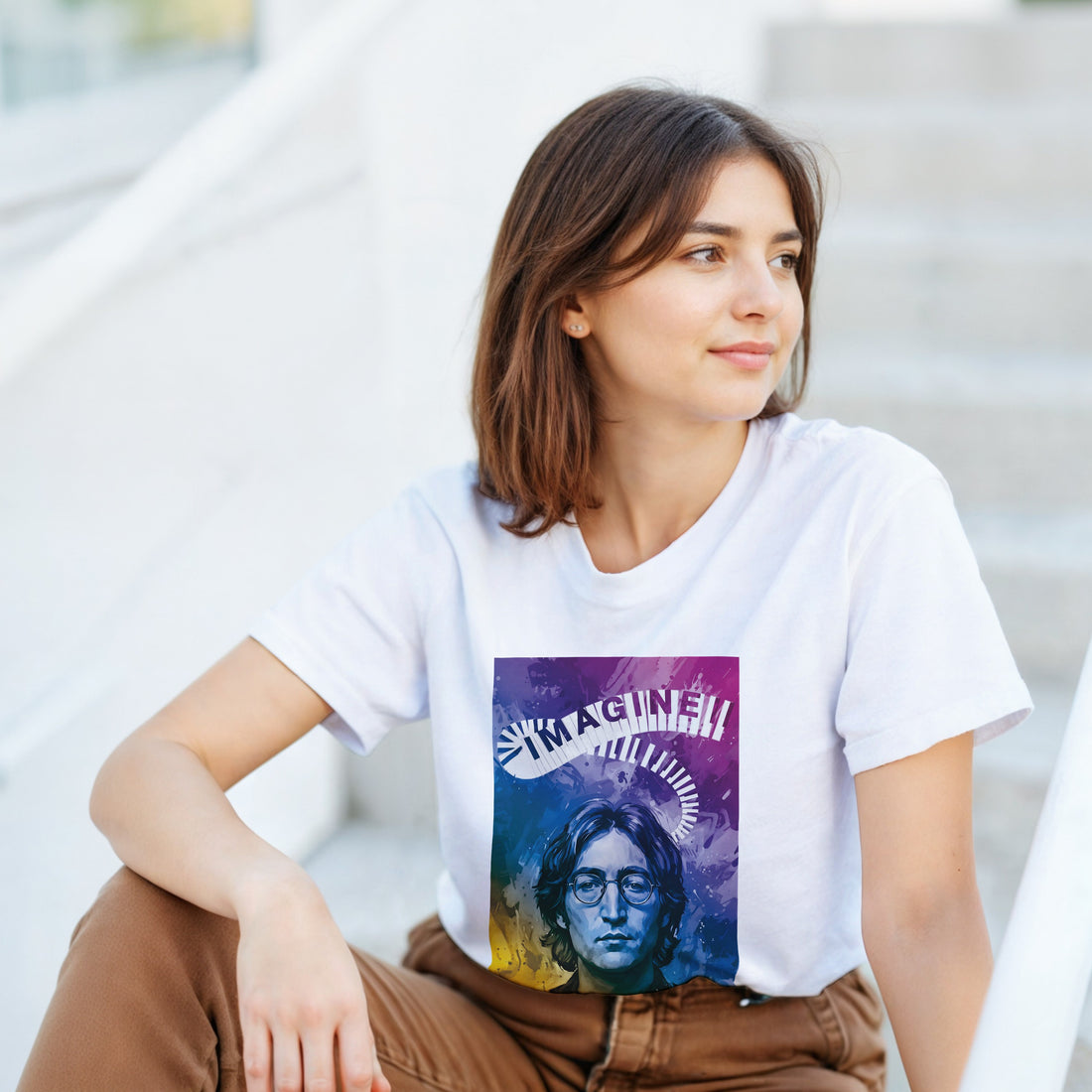 CAMISETA LENNON IMAGINE PSICODÉLICOS AÑOS 70