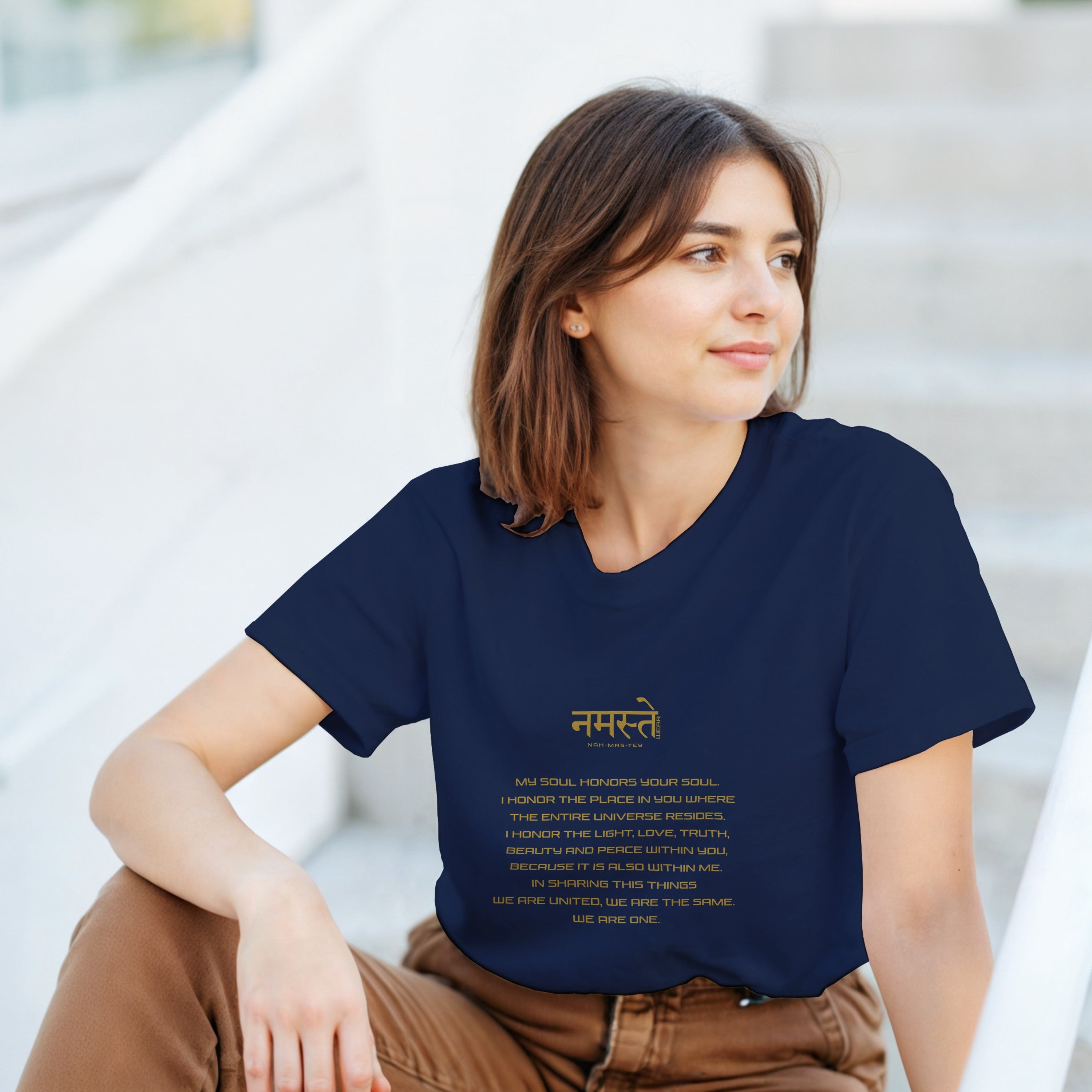 CAMISETA NAMASTE SIGNIFICADO DORADO