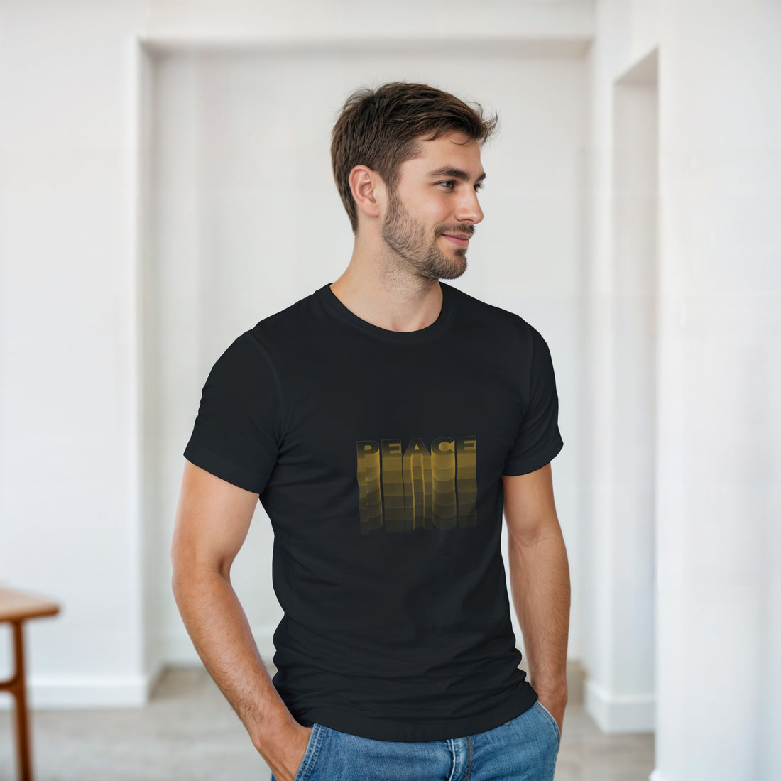 CAMISETA PAZ DORADA