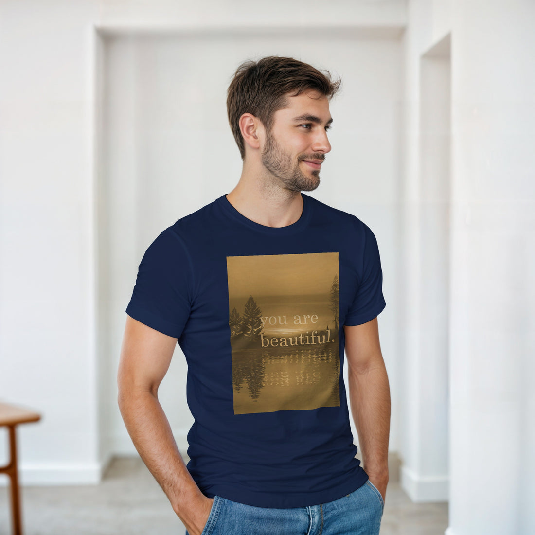 CAMISETA ERES HERMOSA DORADA