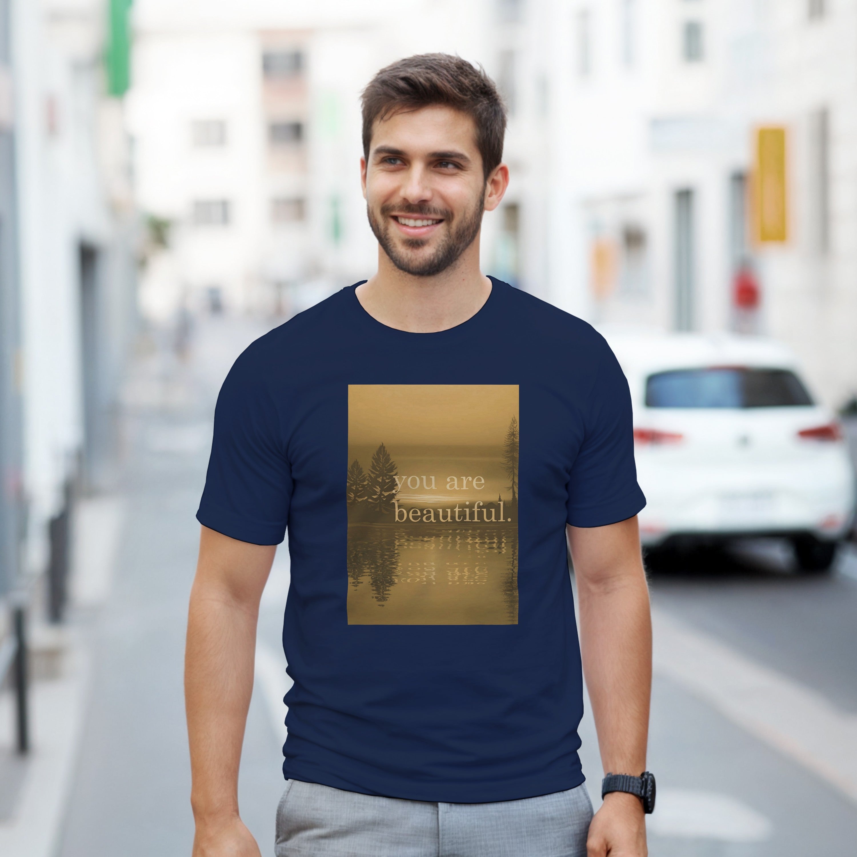 CAMISETA ERES HERMOSA DORADA
