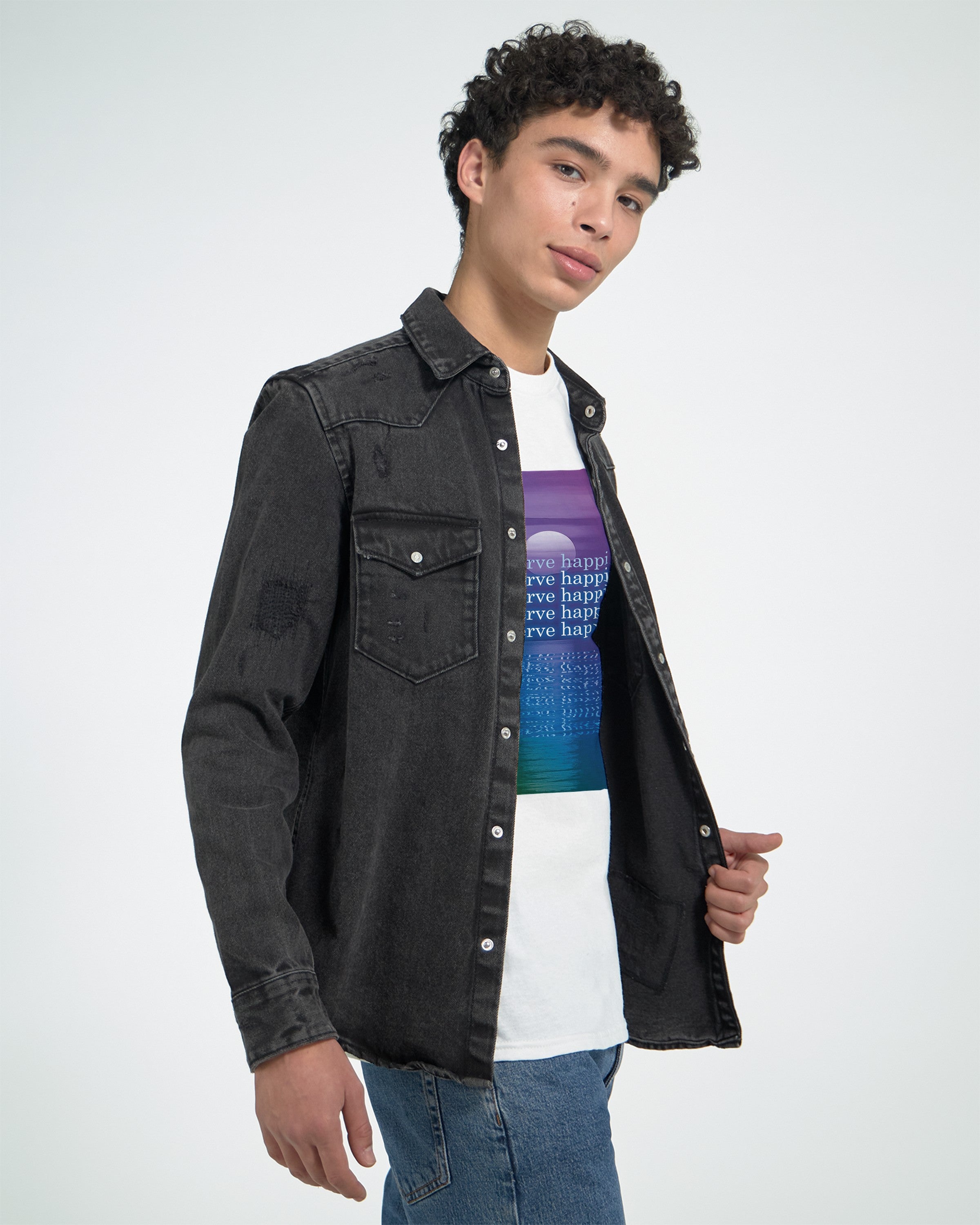 CAMISETA VOCÊ MERECE FELICIDADE SESSÕES PSICODÉLICAS