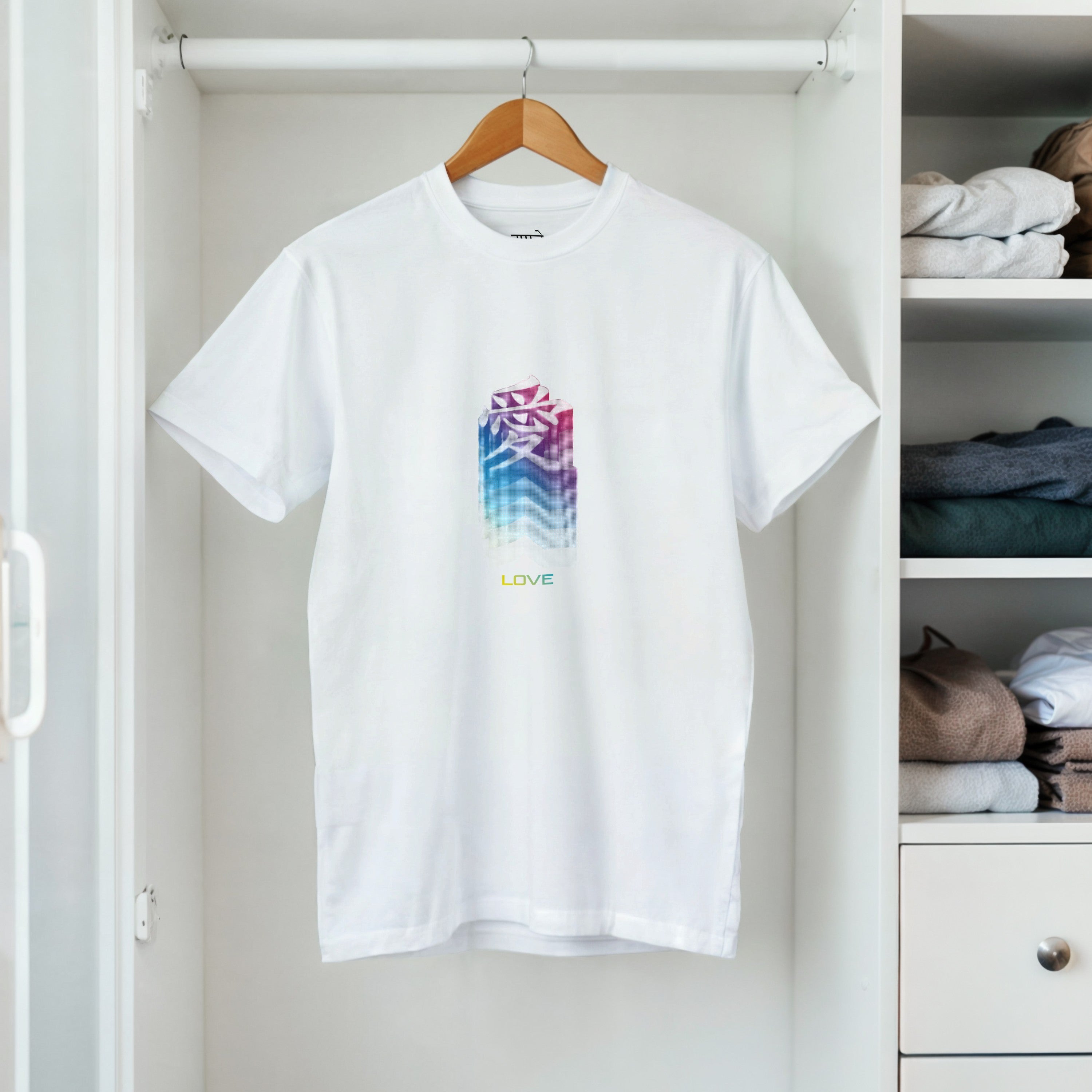 CAMISETA KANJI JAPONÉS AMOR PSICODÉLICOS