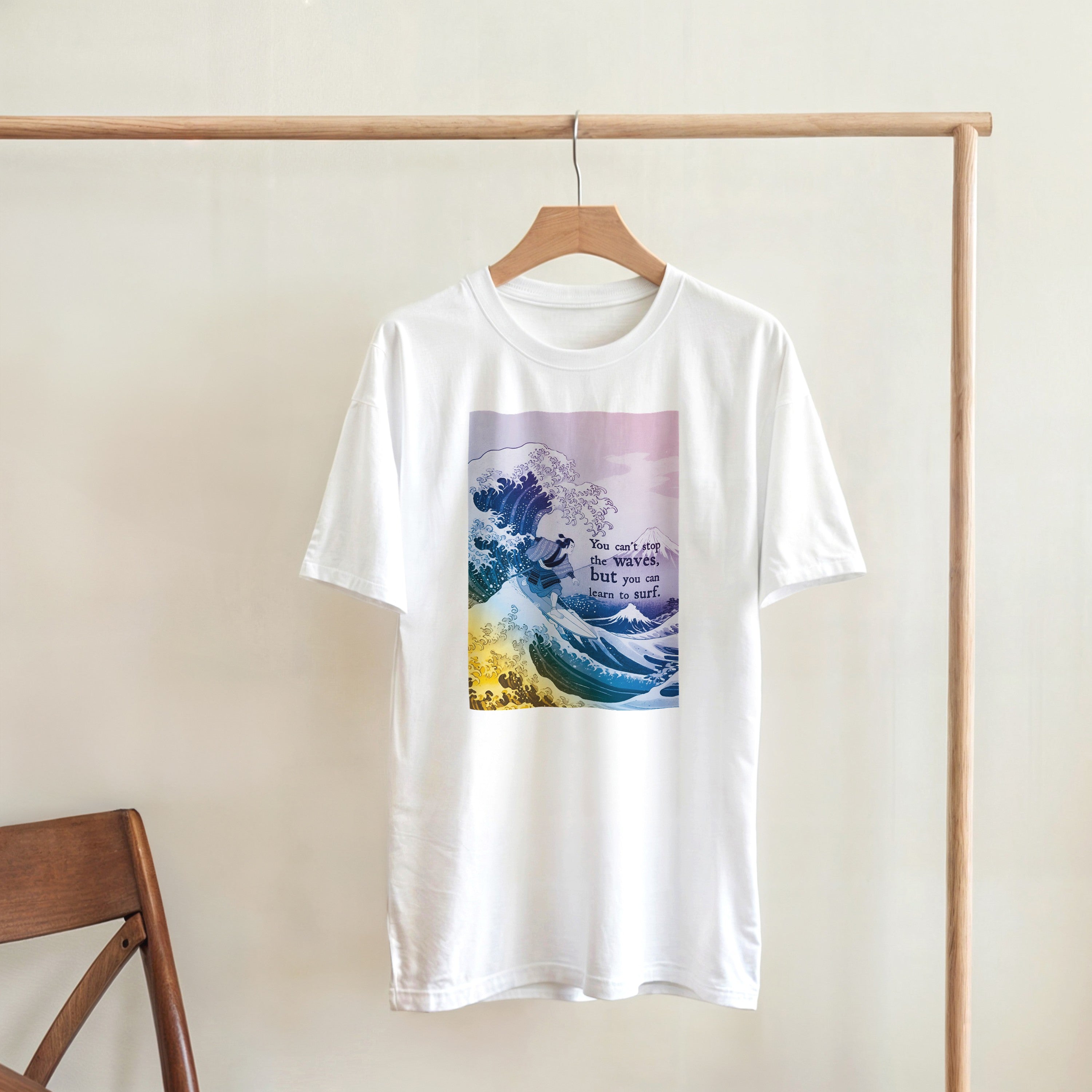 CAMISETA HOKUSAI SURF PSICODÉLICOS