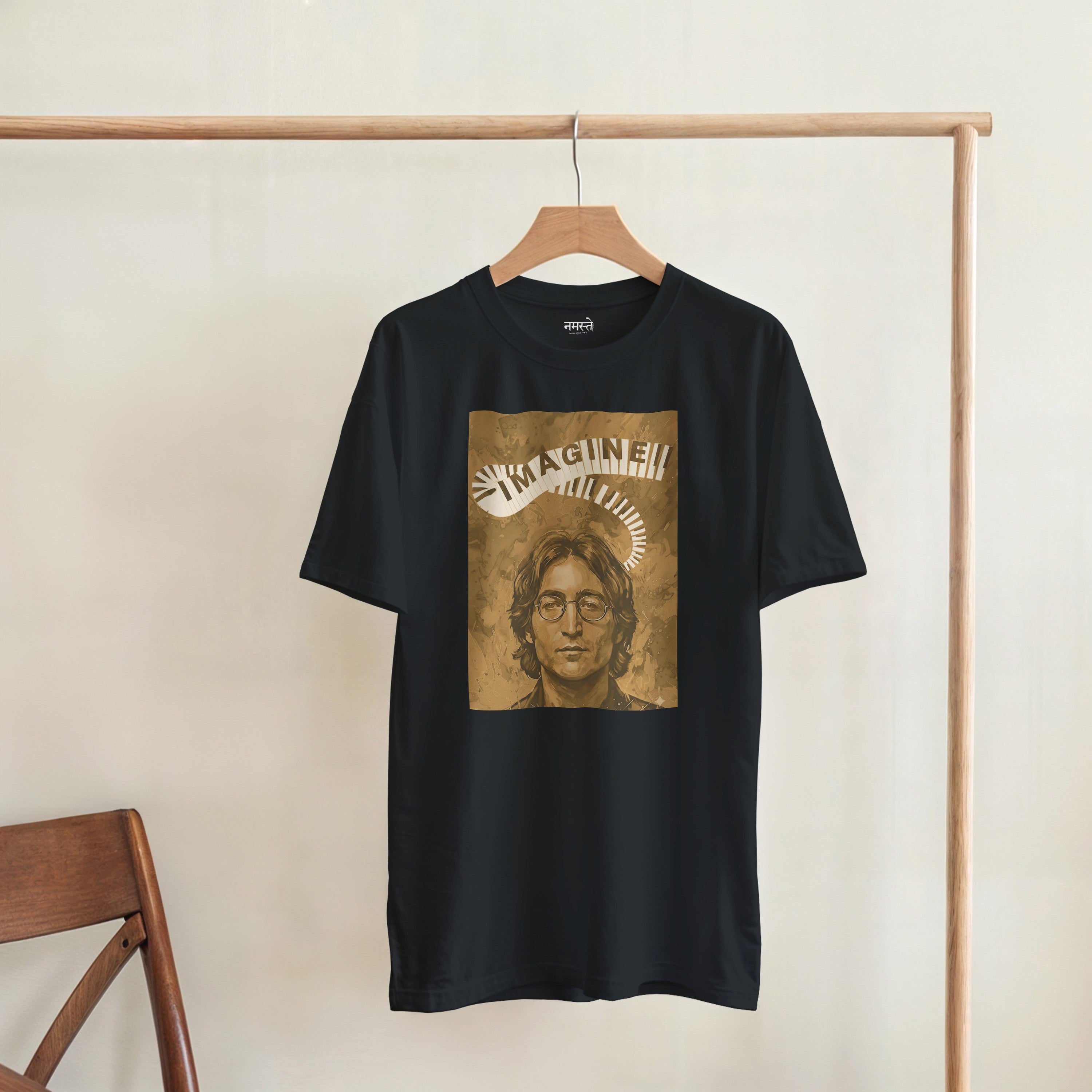 CAMISETA IMAGINE LENNON DORADA