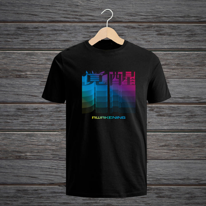 TSHIRT JAPANESE KANJI AWAKENING PSYCHEDELICS
