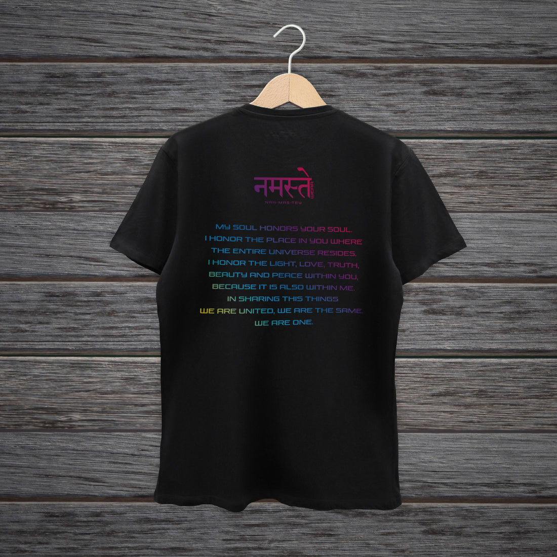 TSHIRT NAMASTE MEANING MULTICOLOR