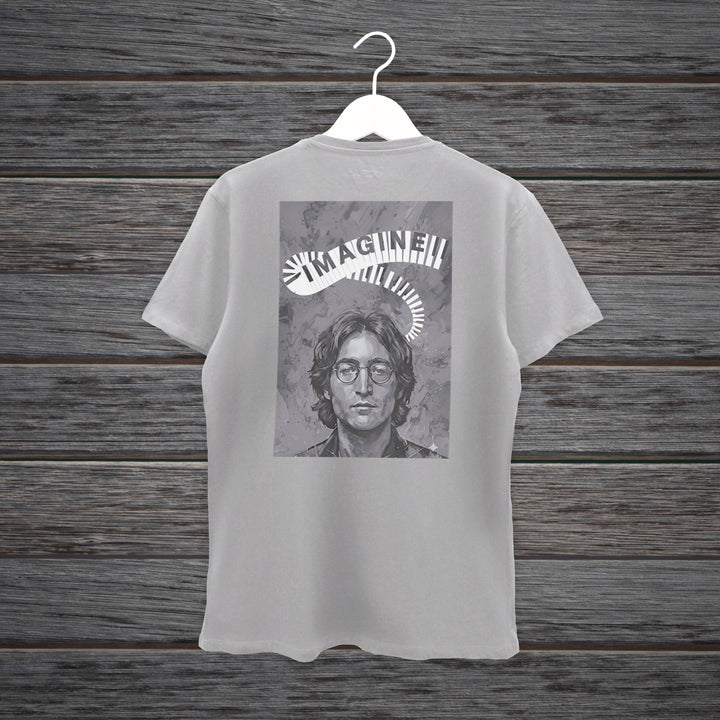 TSHIRT IMAGINE LENNON WHITE & GREY