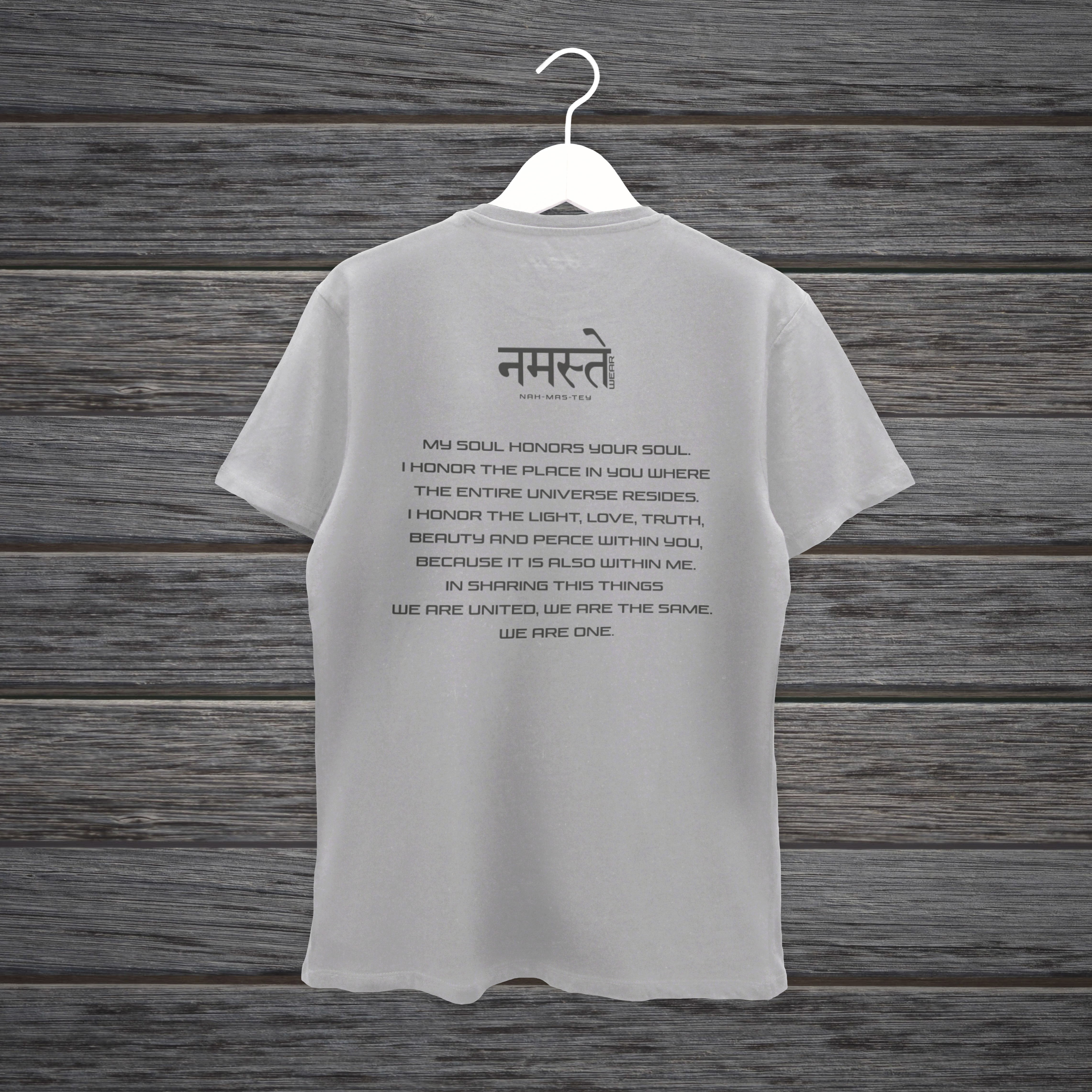 TSHIRT NAMASTE MEANING BLACK & WHITE