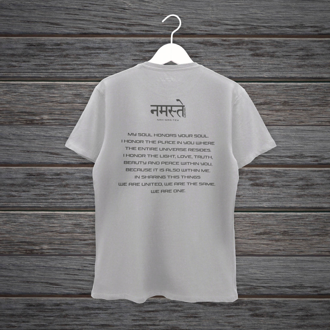 TSHIRT NAMASTE MEANING BLACK & WHITE