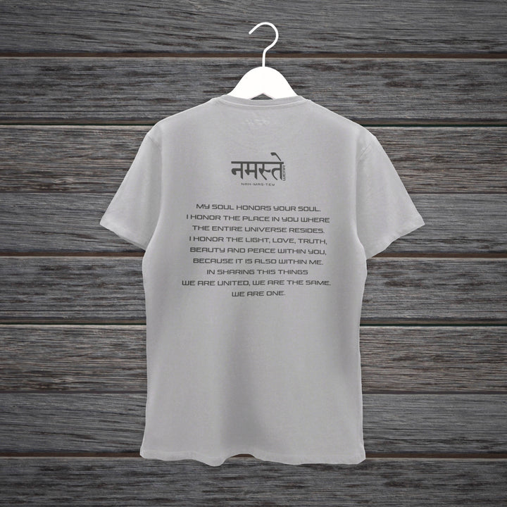 TSHIRT NAMASTE MEANING BLACK & WHITE