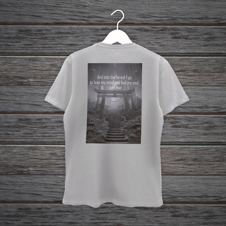 TSHIRT JAPANESE FOREST WHITE & GREY