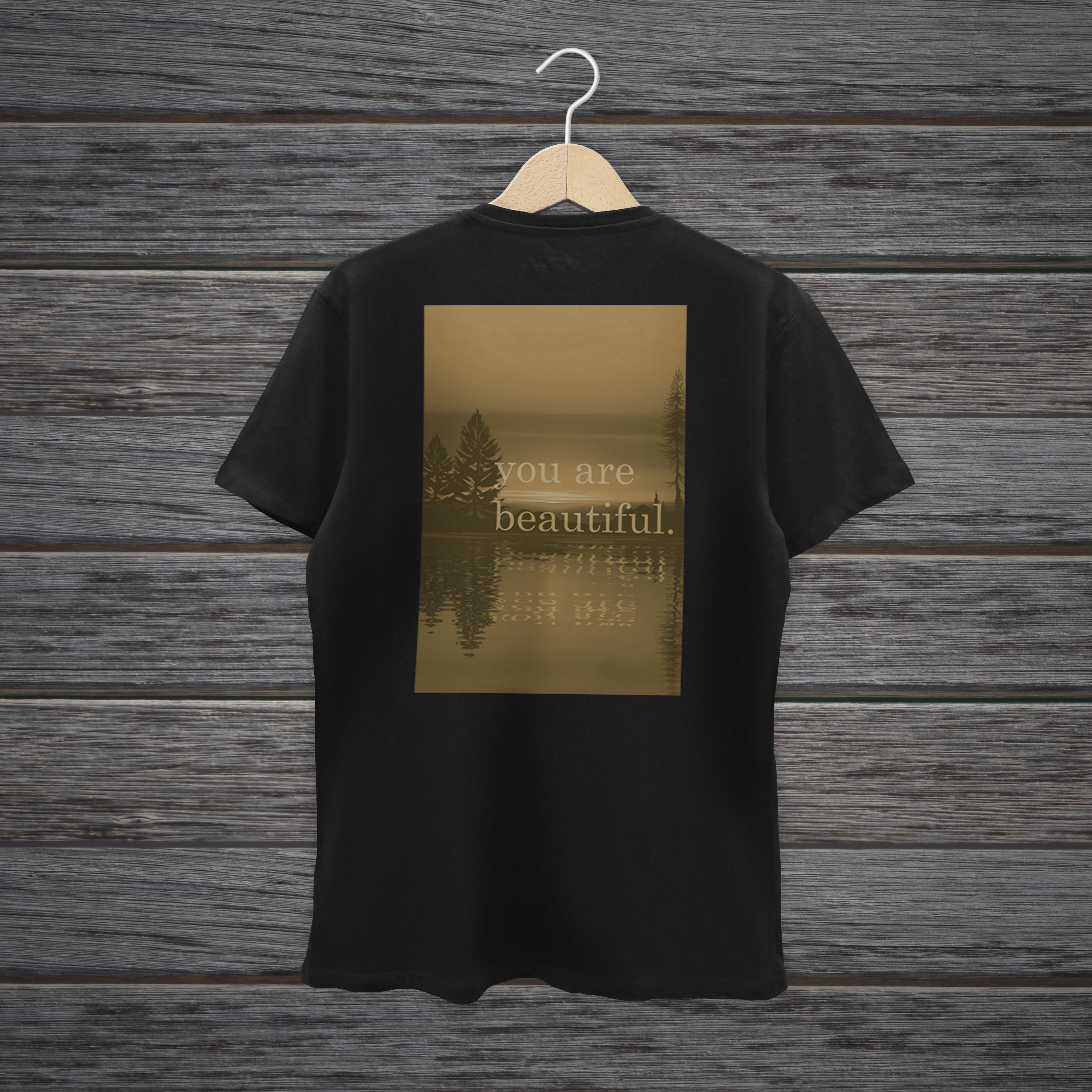 CAMISETA ERES HERMOSA DORADA