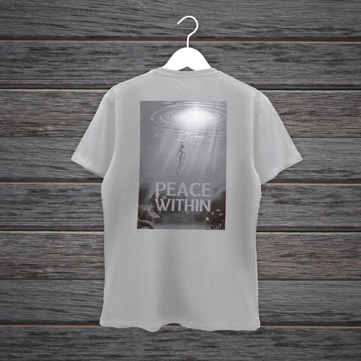 TSHIRT PEACE WITHIN WHITE & GREY
