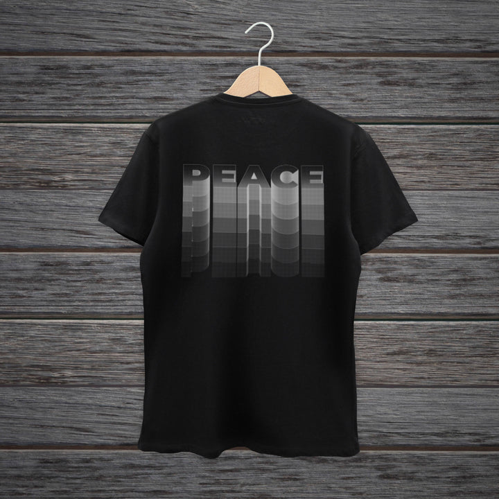 CAMISETA PAZ BLANCA Y GRIS