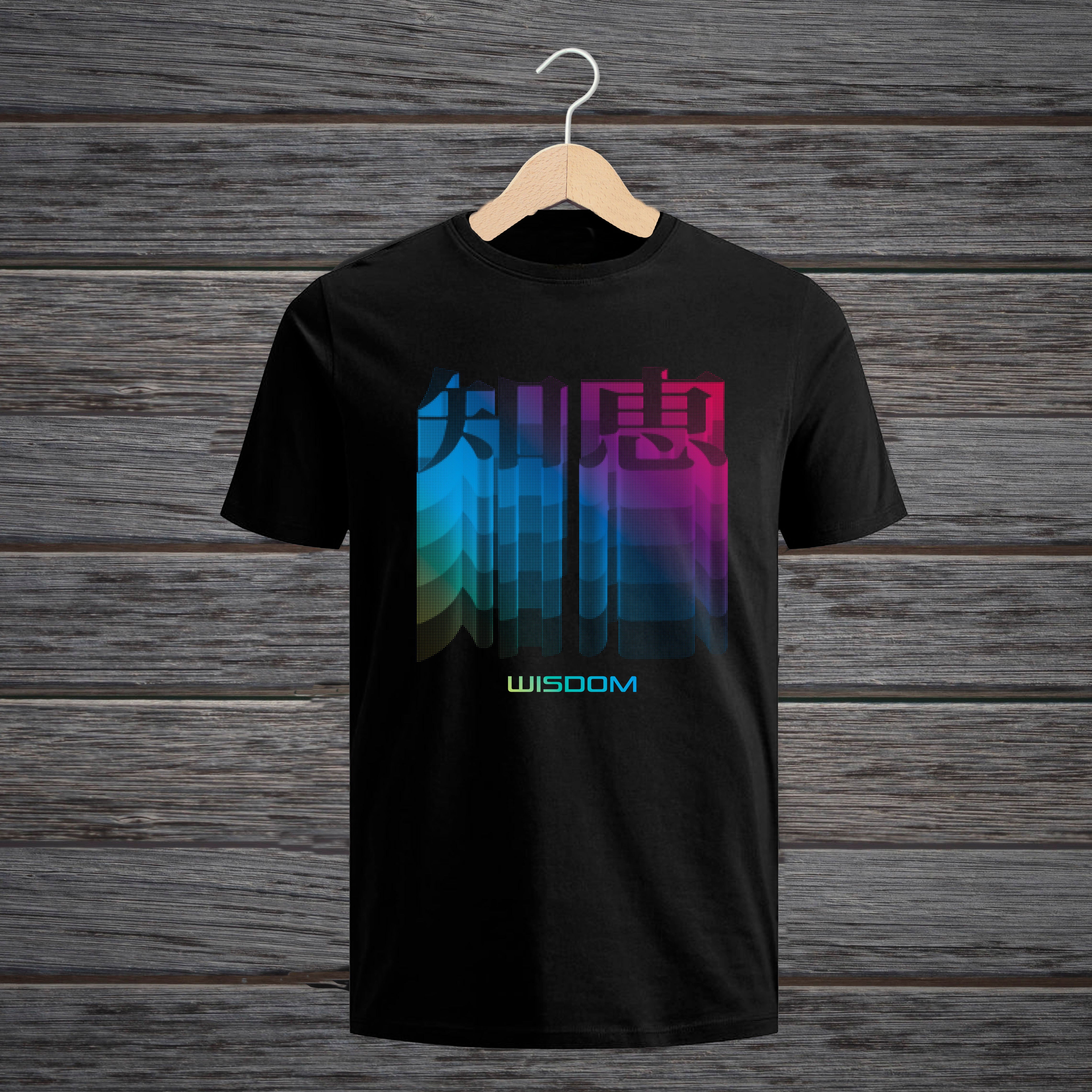 CAMISETA KANJI JAPONÉS SABIDURÍA PSICODÉLICOS