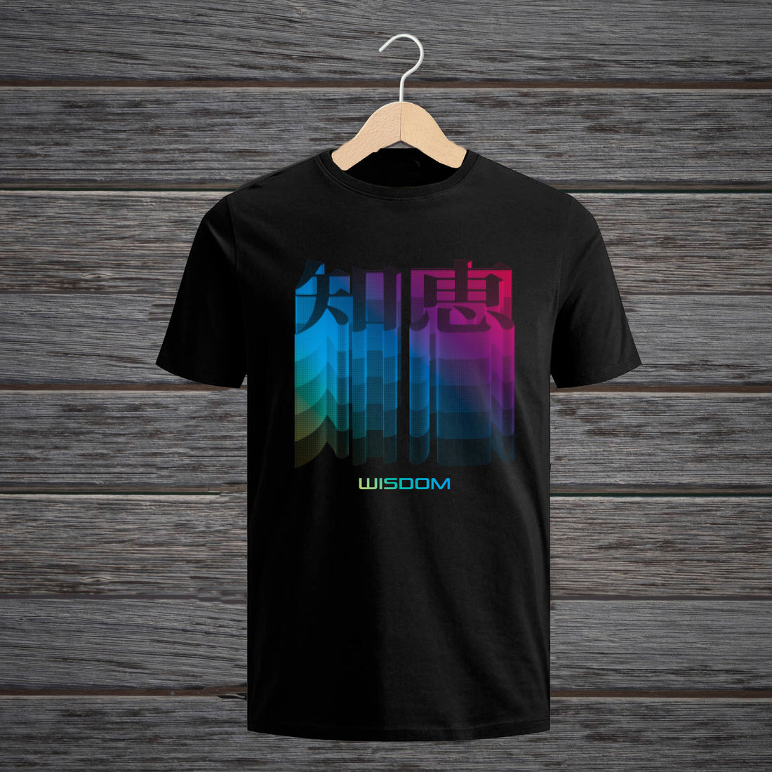 TSHIRT JAPANESE KANJI WISDOM PSYCHEDELICS