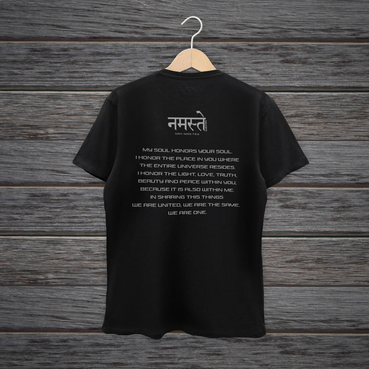 TSHIRT NAMASTE MEANING BLACK & WHITE
