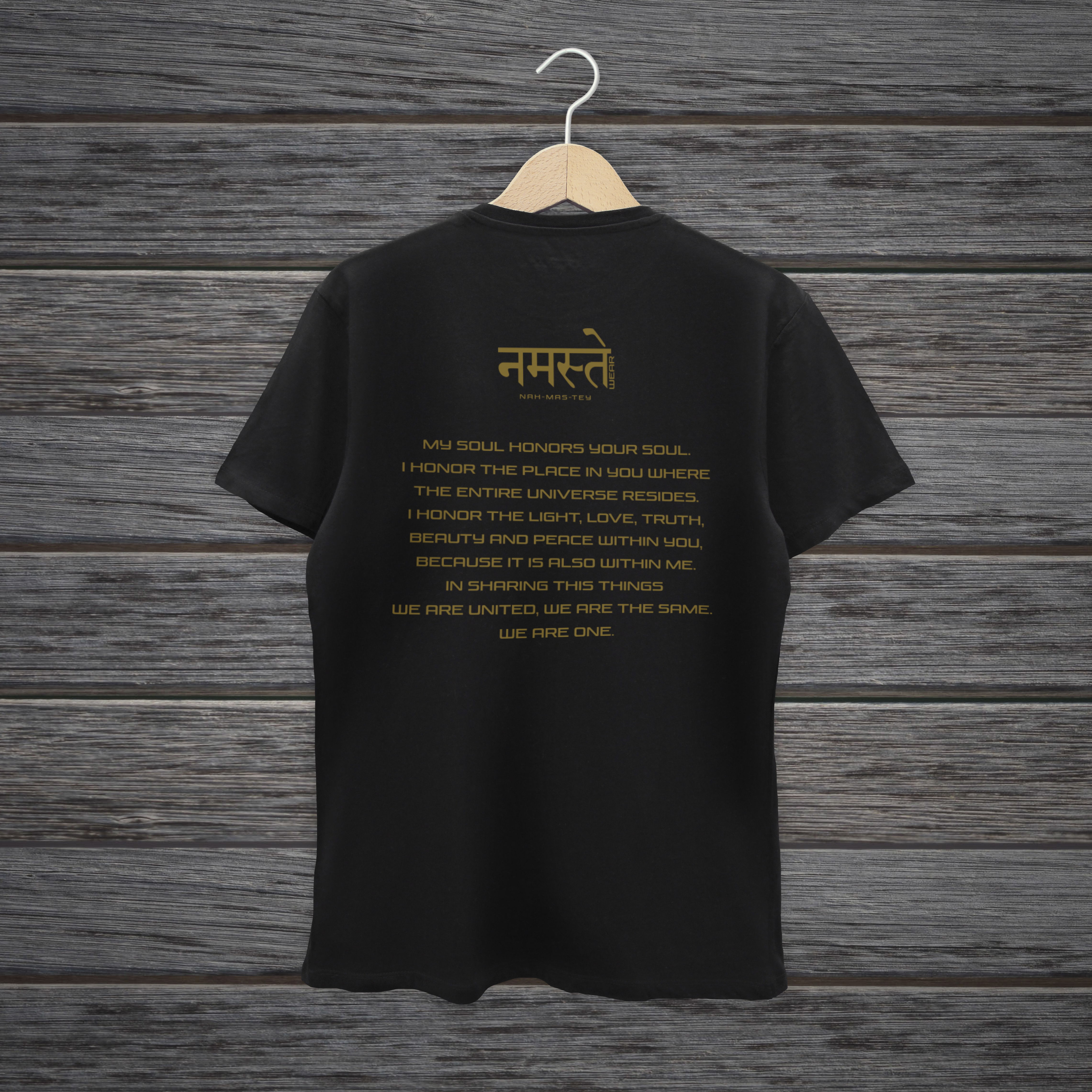 CAMISETA NAMASTE SIGNIFICADO DORADO