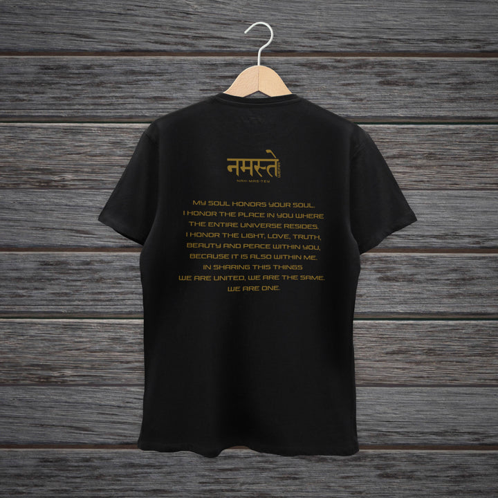 TSHIRT NAMASTE MEANING GOLDEN