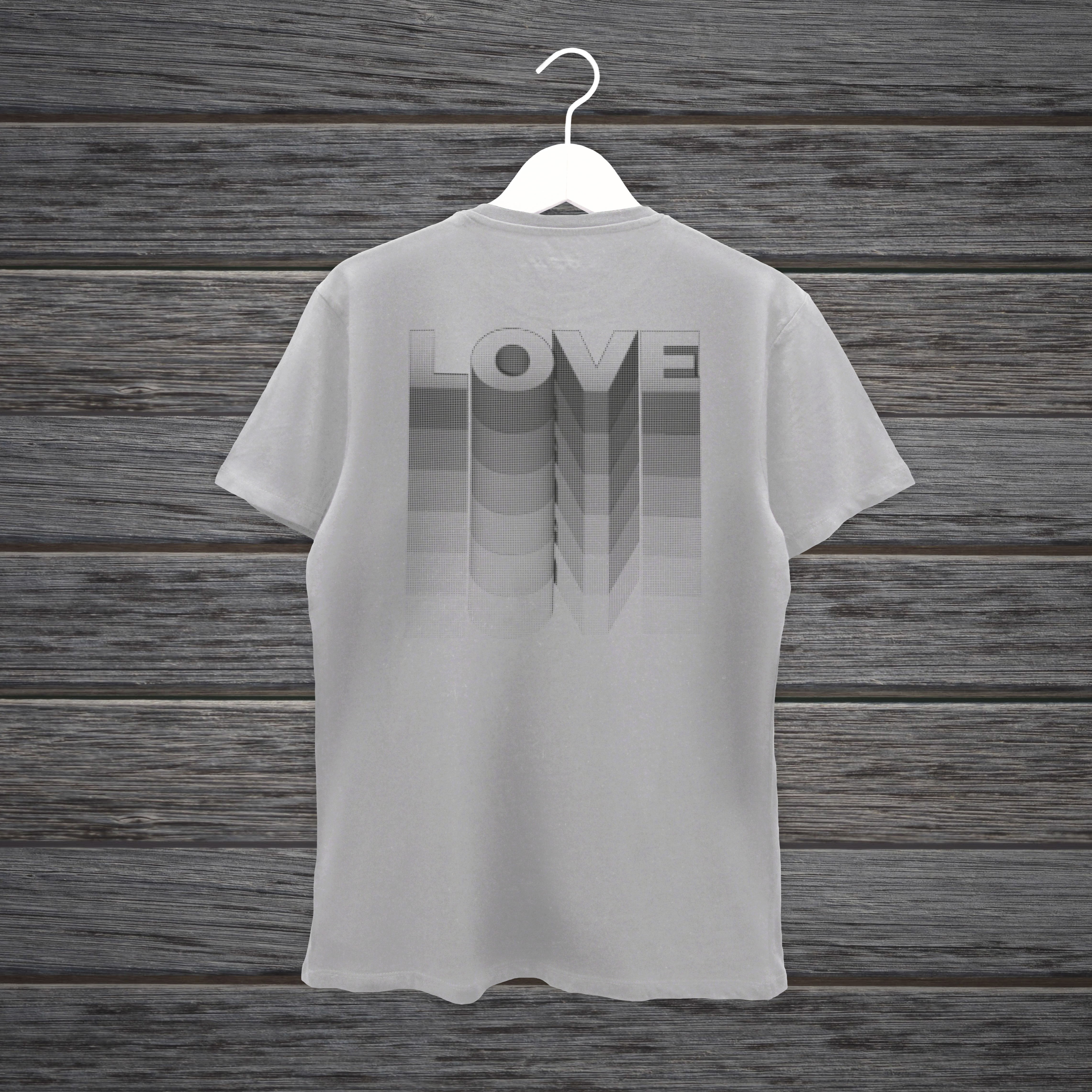 CAMISETA AMOR BLANCO Y NEGRO