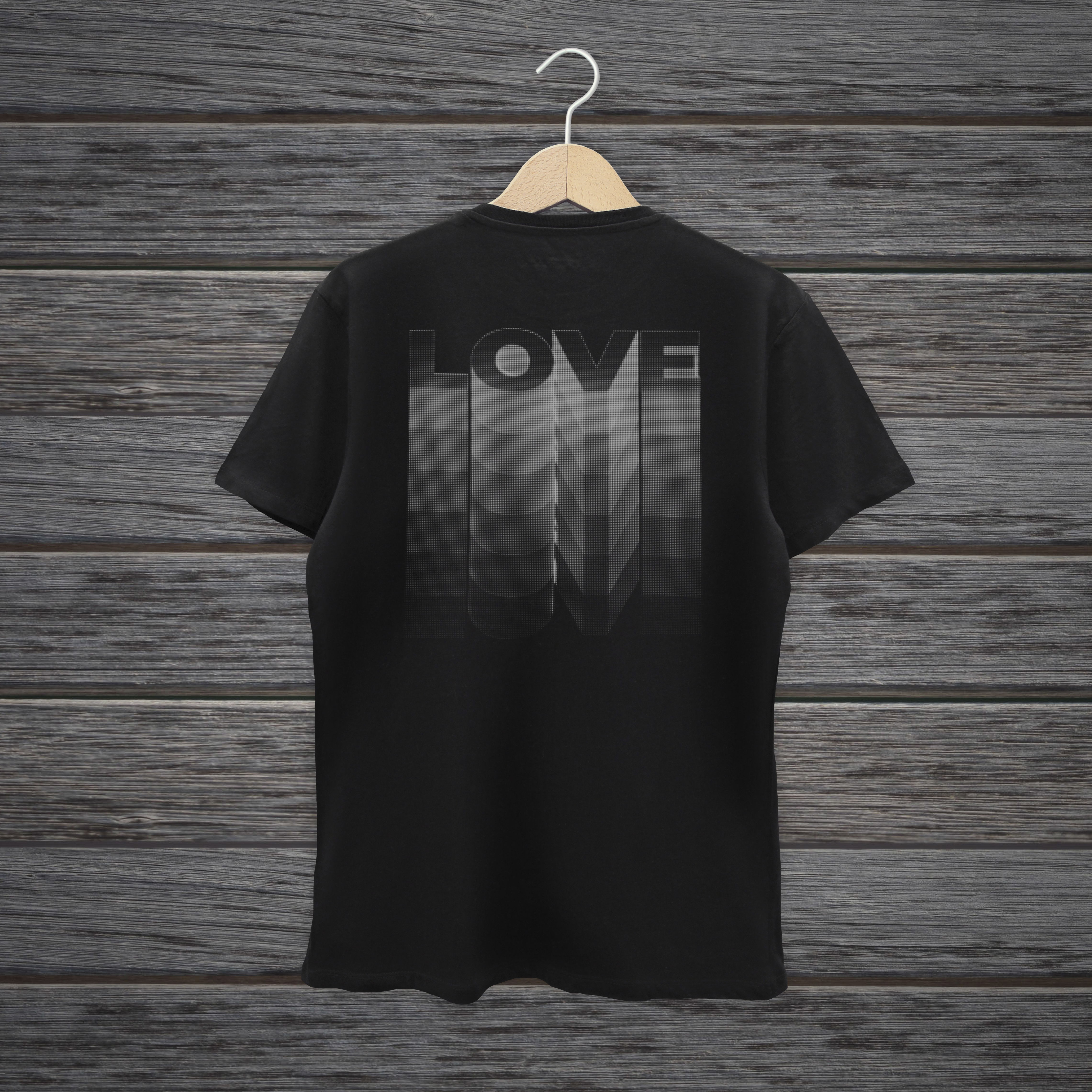 CAMISETA AMOR BLANCO Y NEGRO