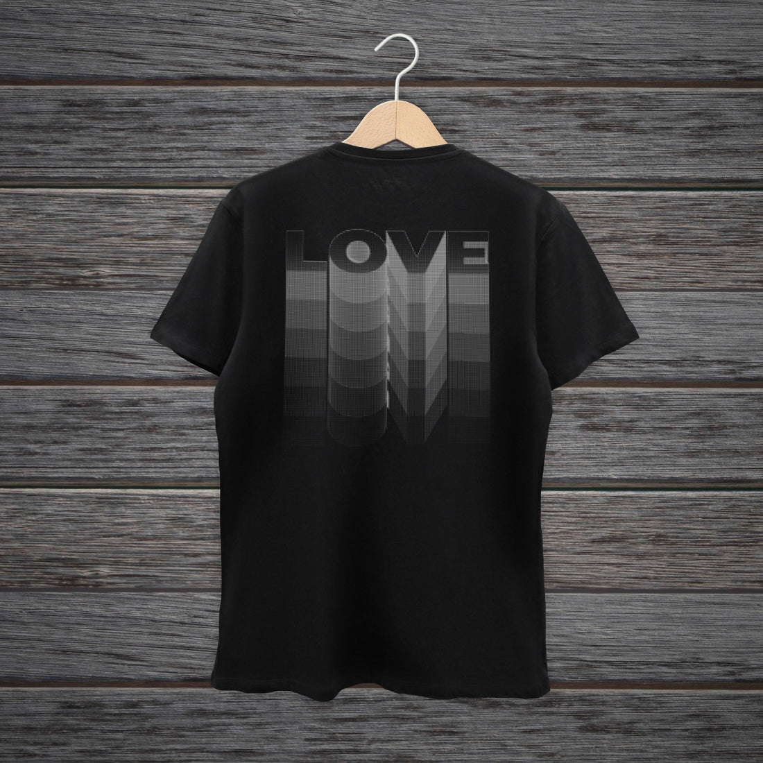 CAMISETA AMOR BLANCO Y NEGRO