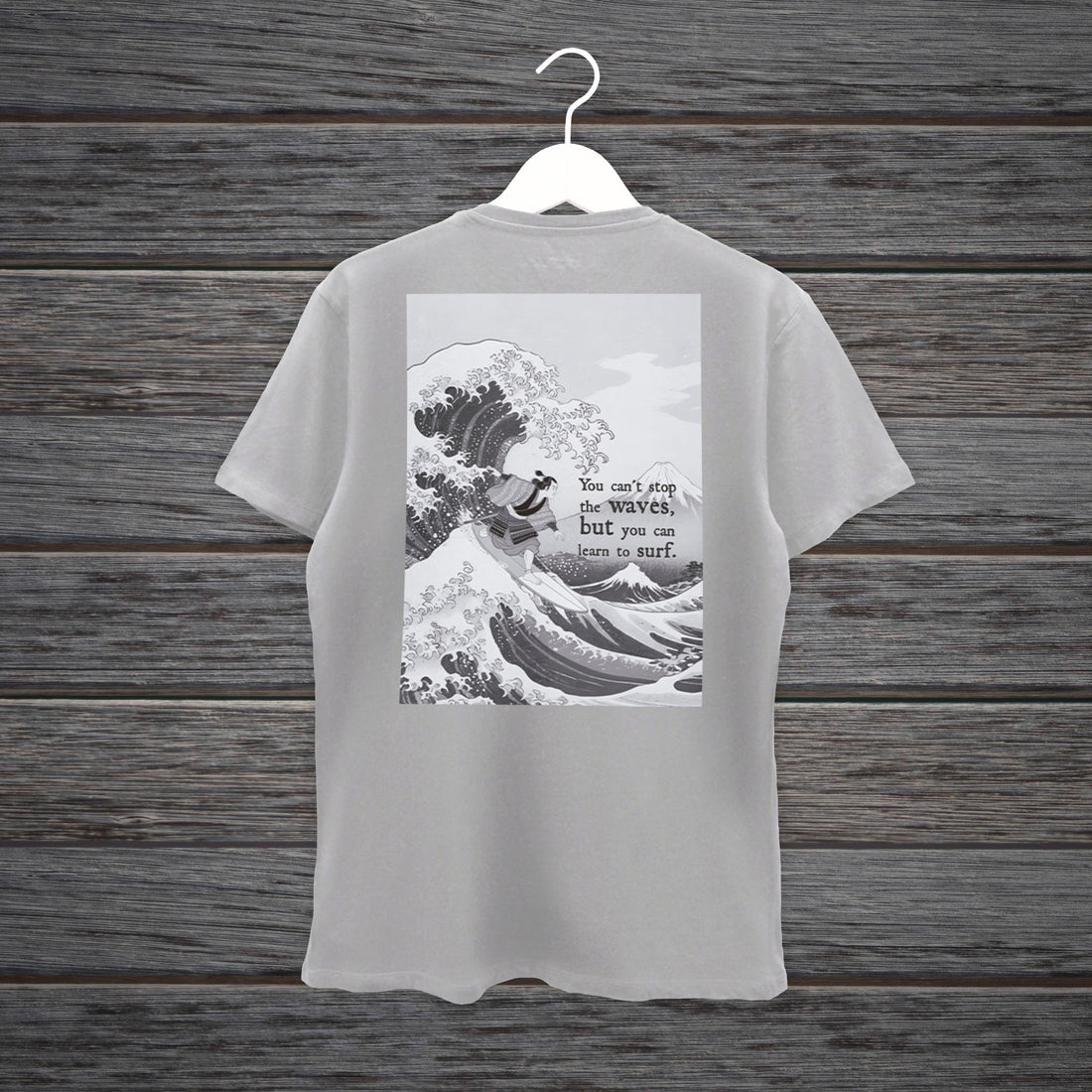 TSHIRT HOKUSAI SURF WHITE & GREY