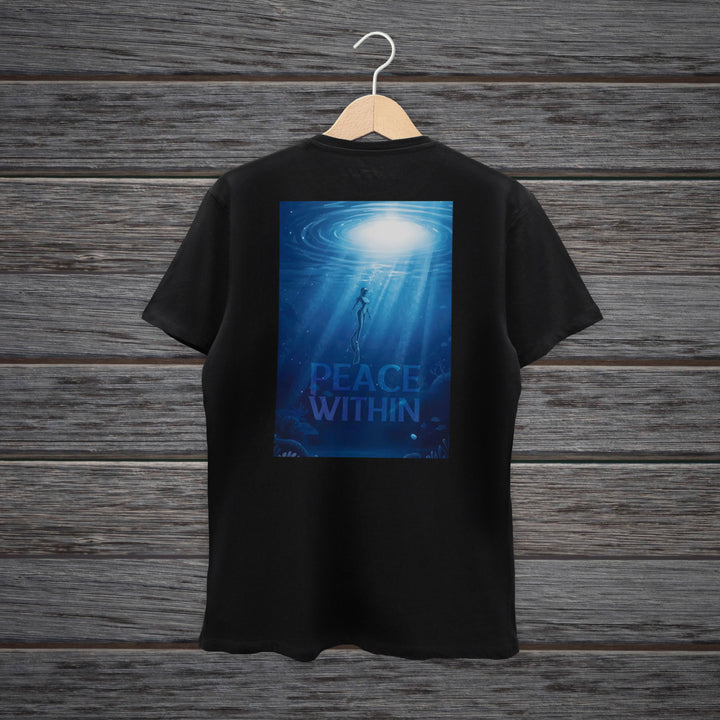 TSHIRT PEACE WITHIN MERMAID DIVING BLUE DEEP