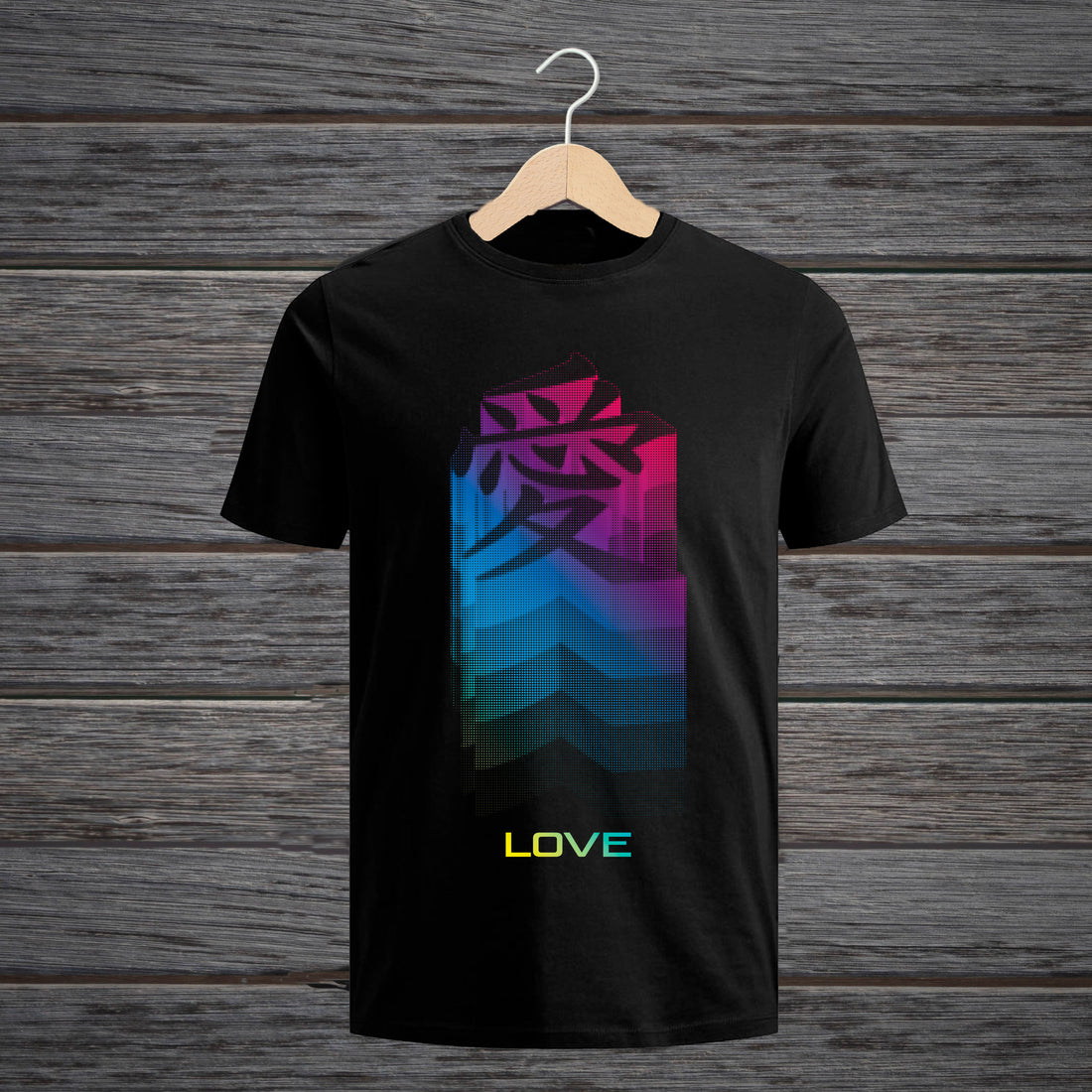 TSHIRT JAPANESE KANJI LOVE PSYCHEDELICS