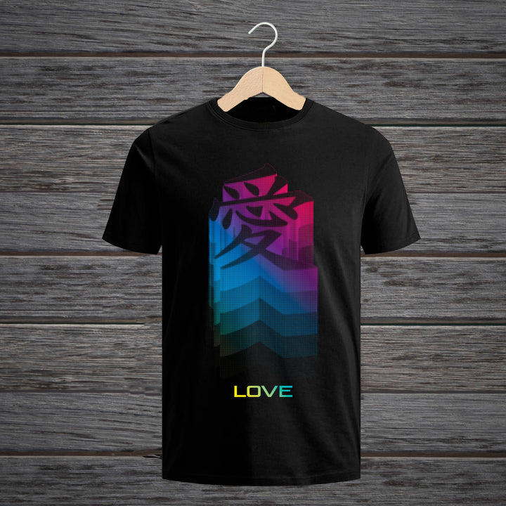 TSHIRT JAPANESE KANJI LOVE PSYCHEDELICS