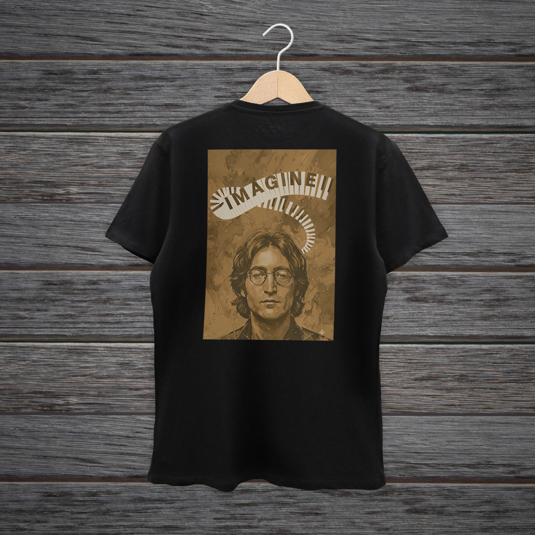 CAMISETA IMAGINE LENNON DORADA