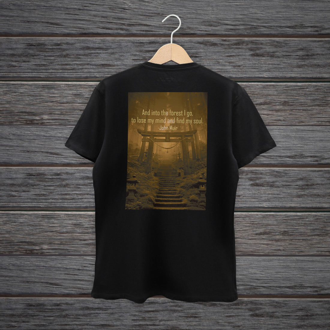 TSHIRT JAPANESE FOREST GOLDEN HOUR