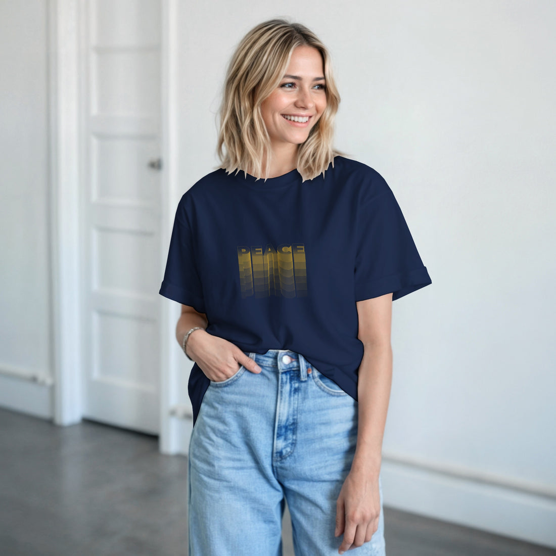 CAMISETA PAZ DORADA