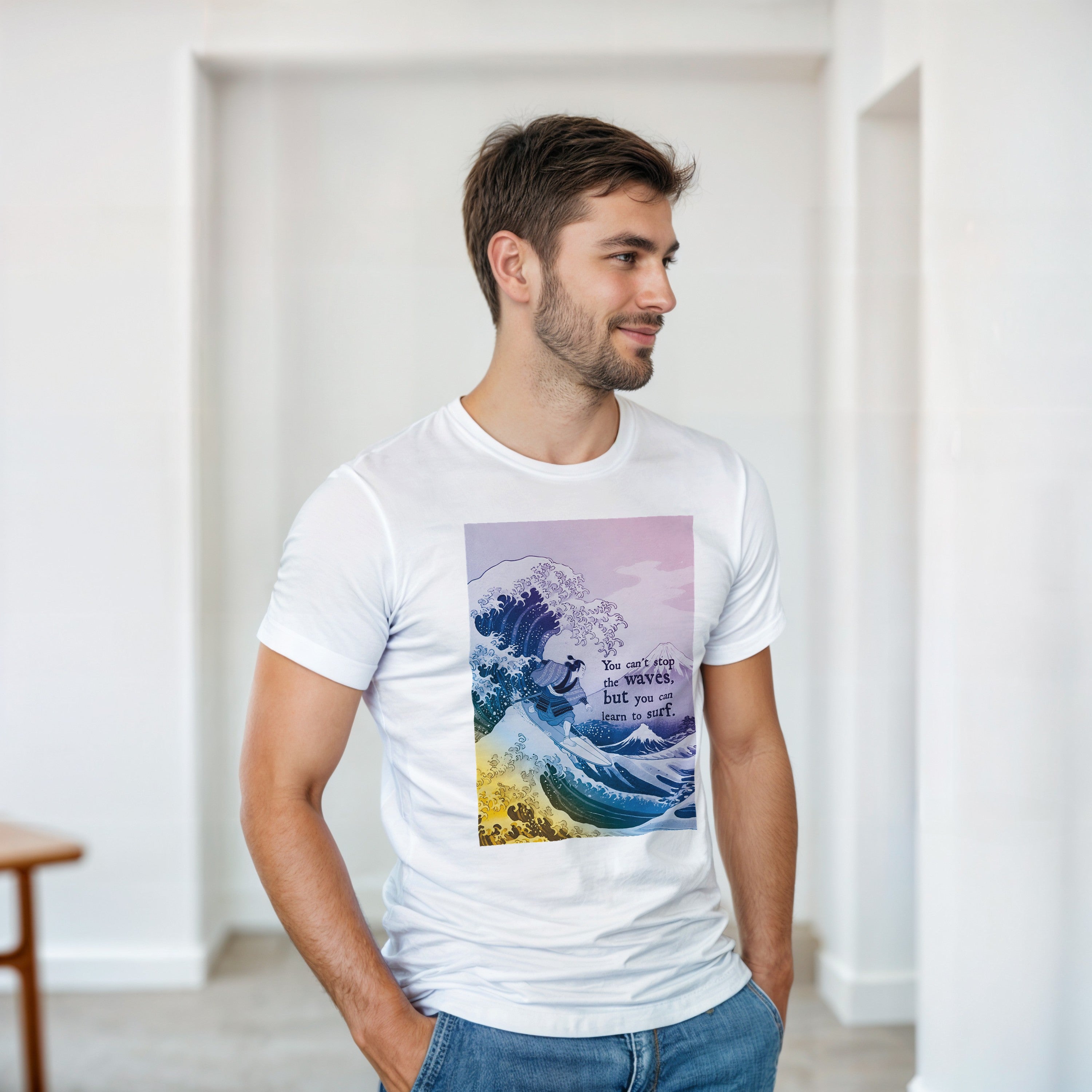 CAMISETA HOKUSAI SURF PSICODÉLICOS