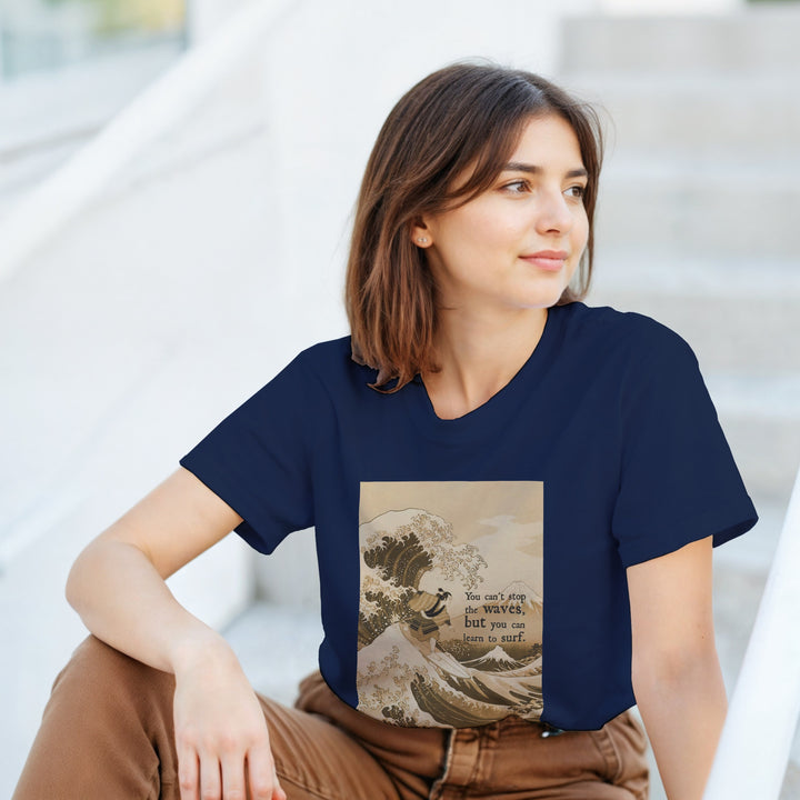 CAMISETA HOKUSAI SURF DORADA