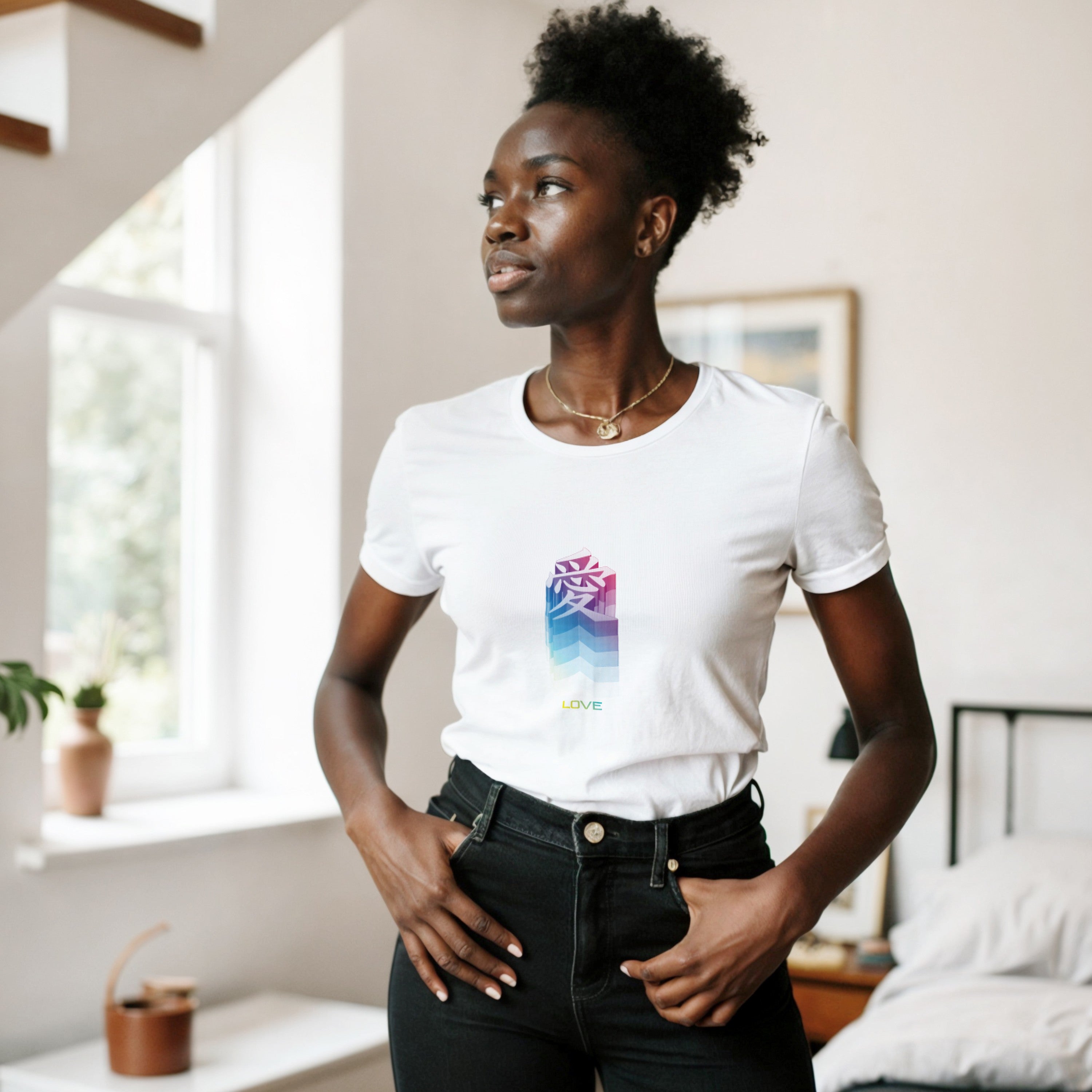 CAMISETA KANJI JAPONÉS AMOR PSICODÉLICOS