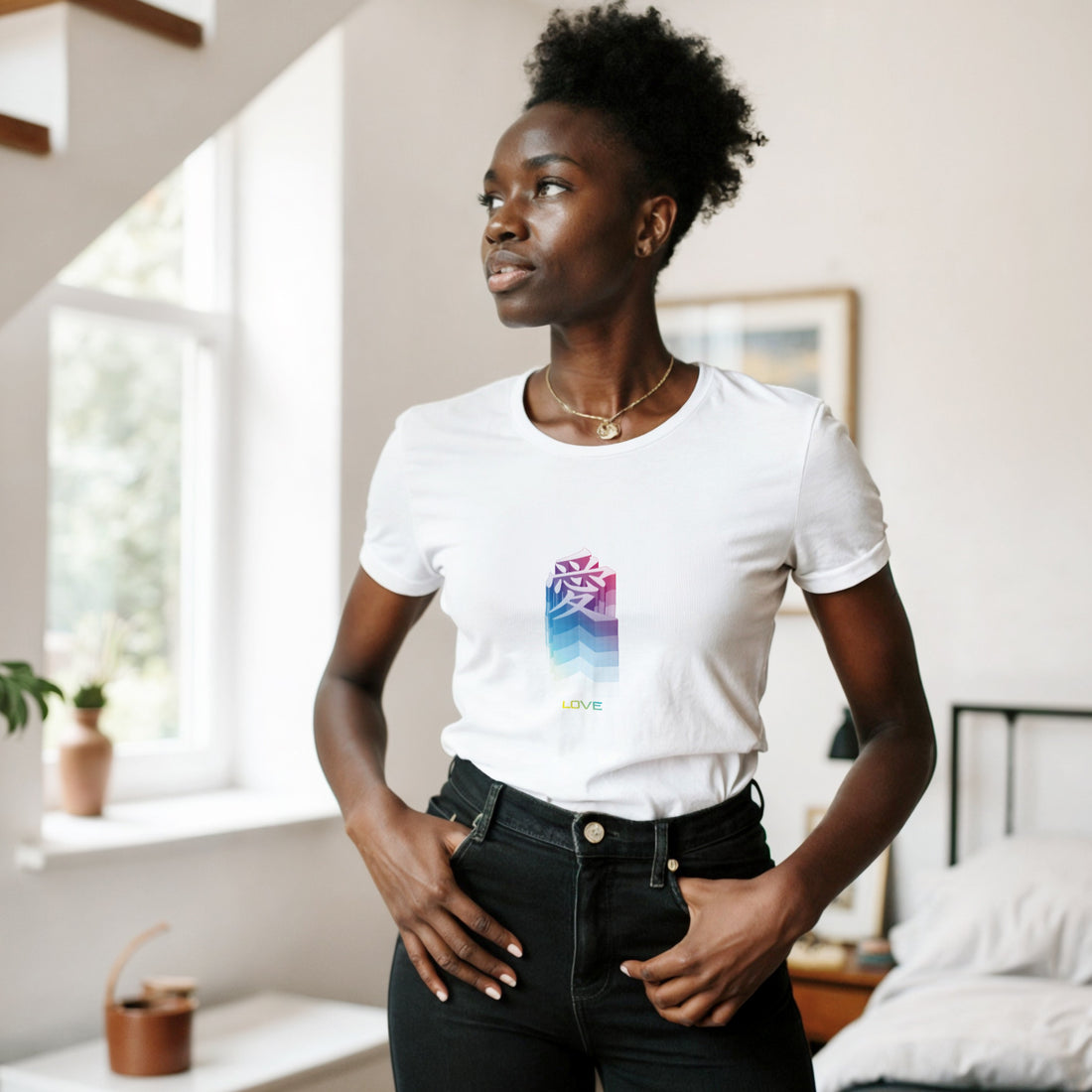 CAMISETA KANJI JAPONÉS AMOR PSICODÉLICOS