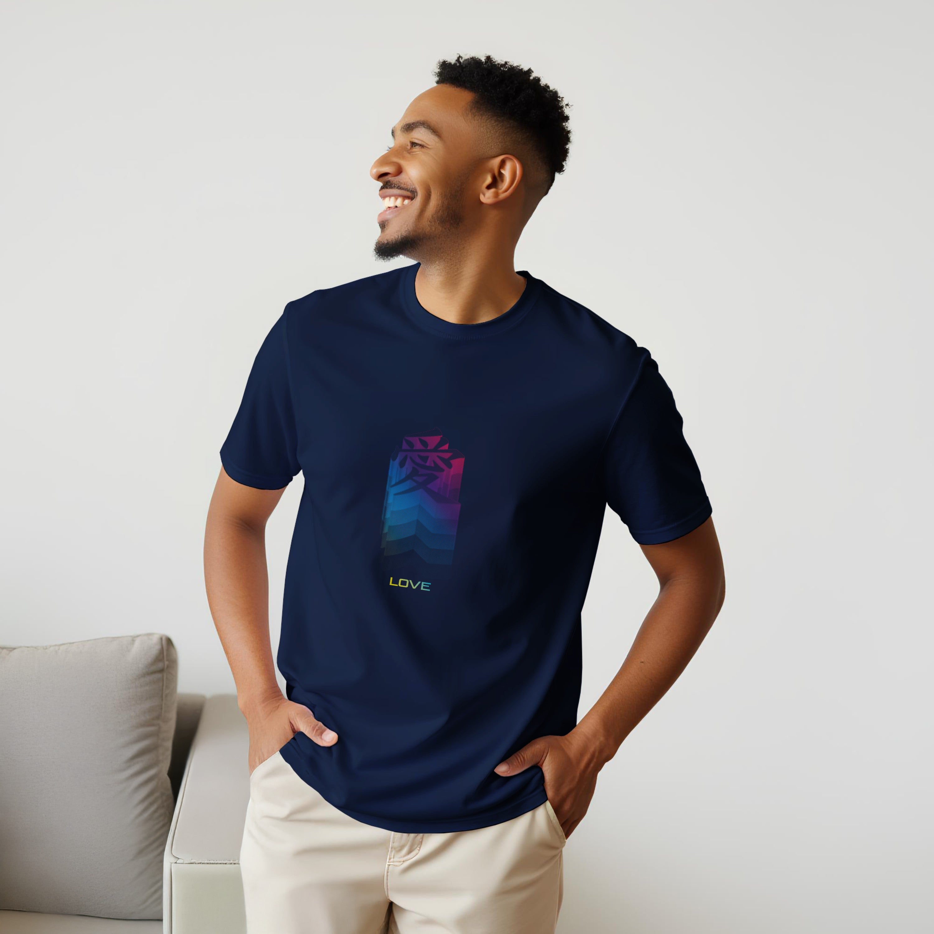 CAMISETA KANJI JAPONÉS AMOR PSICODÉLICOS