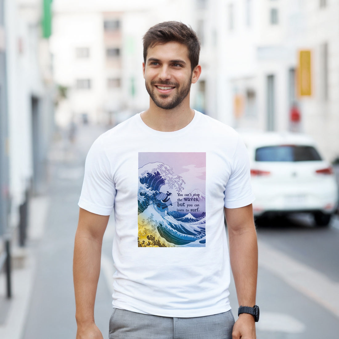 CAMISETA HOKUSAI SURF PSICODÉLICOS