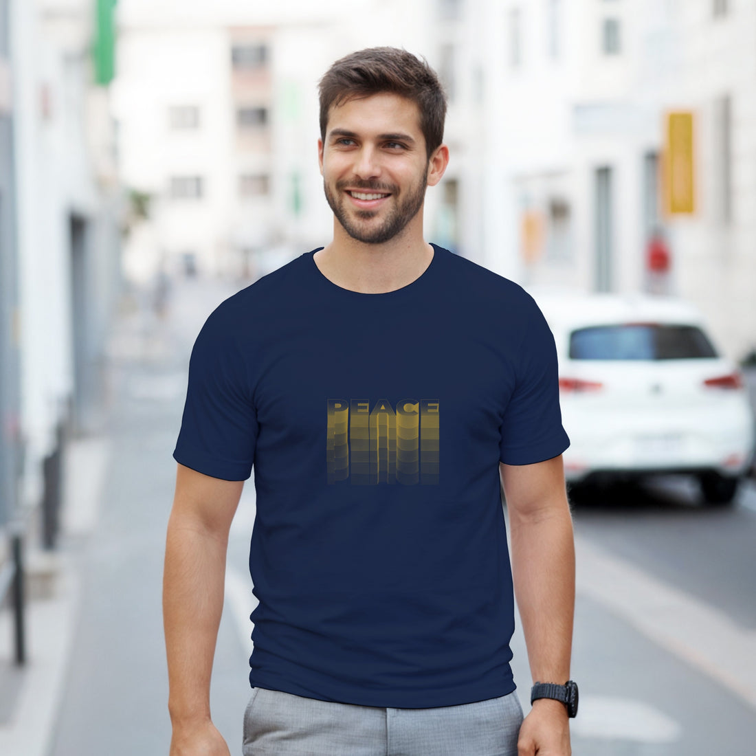 CAMISETA PAZ DORADA