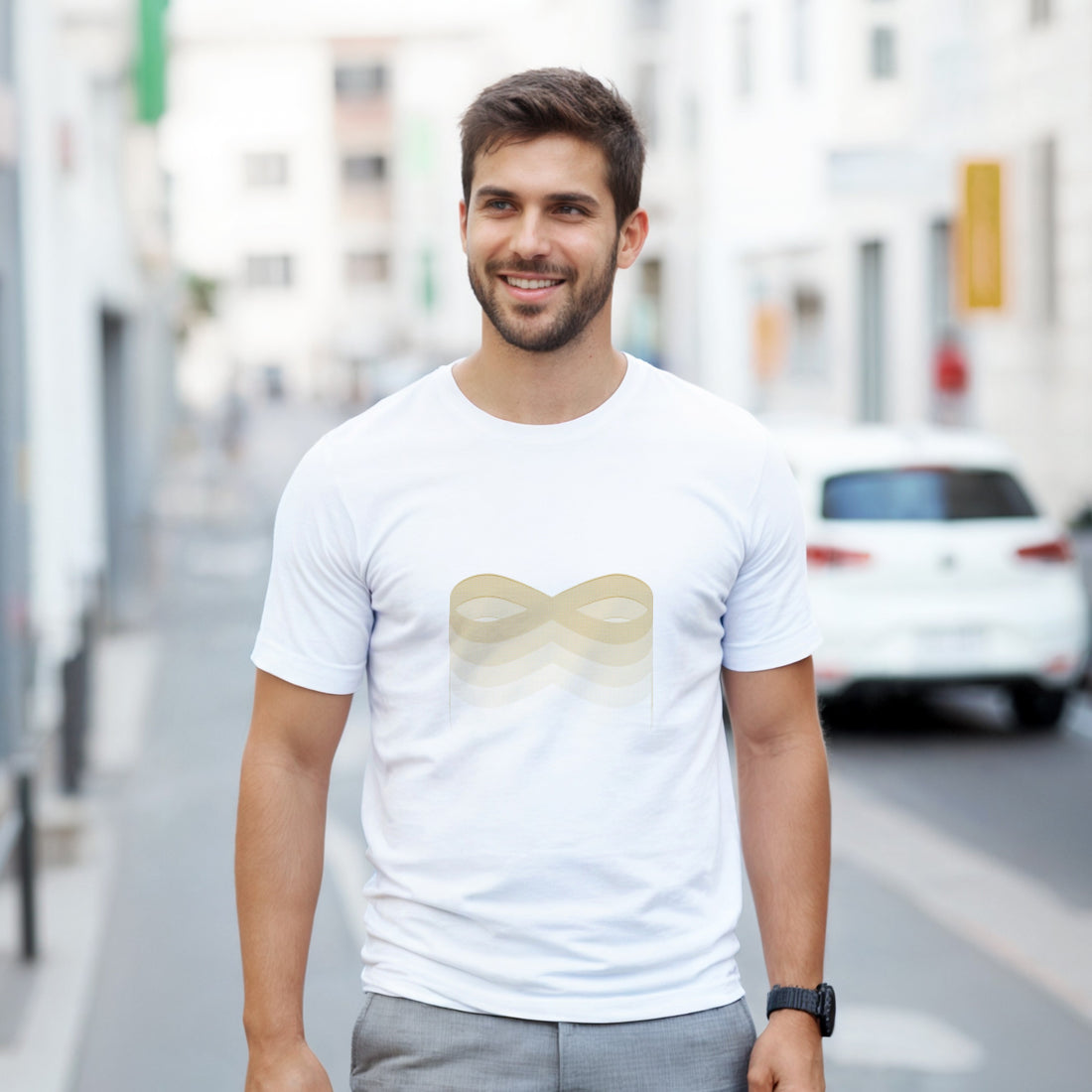 CAMISETA DORADA INFINITO