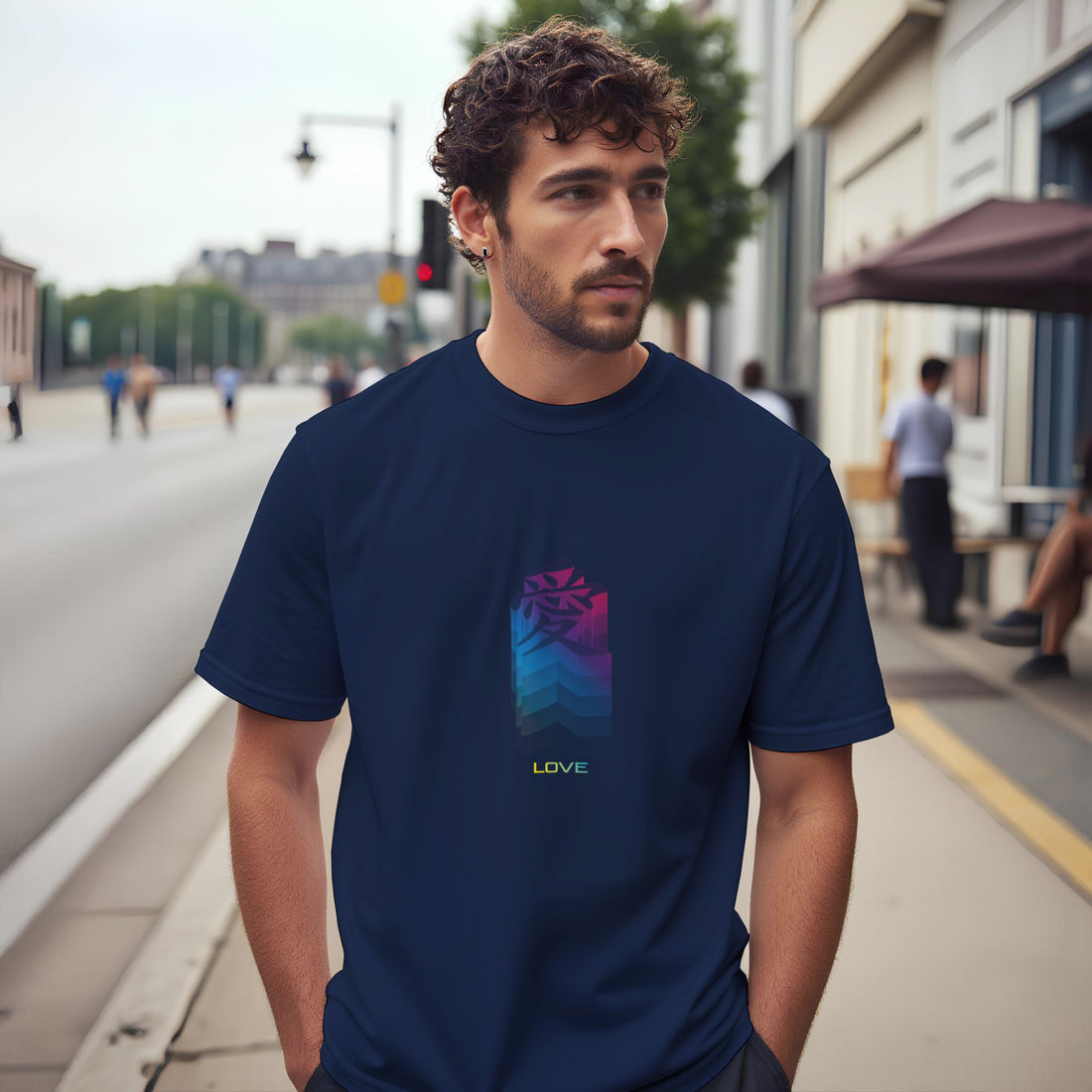 CAMISETA KANJI JAPONÉS AMOR PSICODÉLICOS
